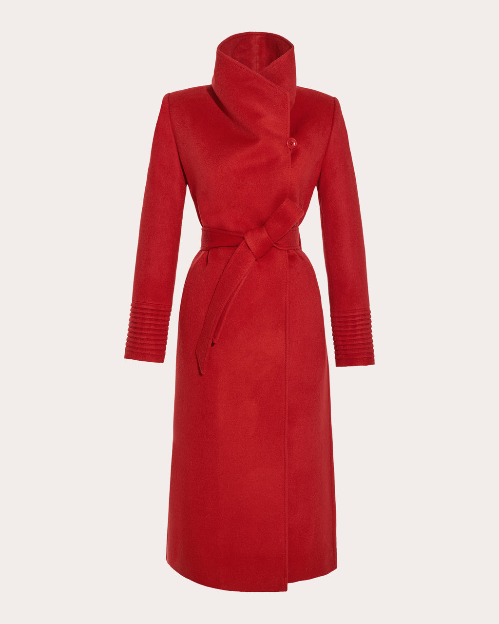 Baby Alpaca Funnel Collar Maxi Wrap Coat