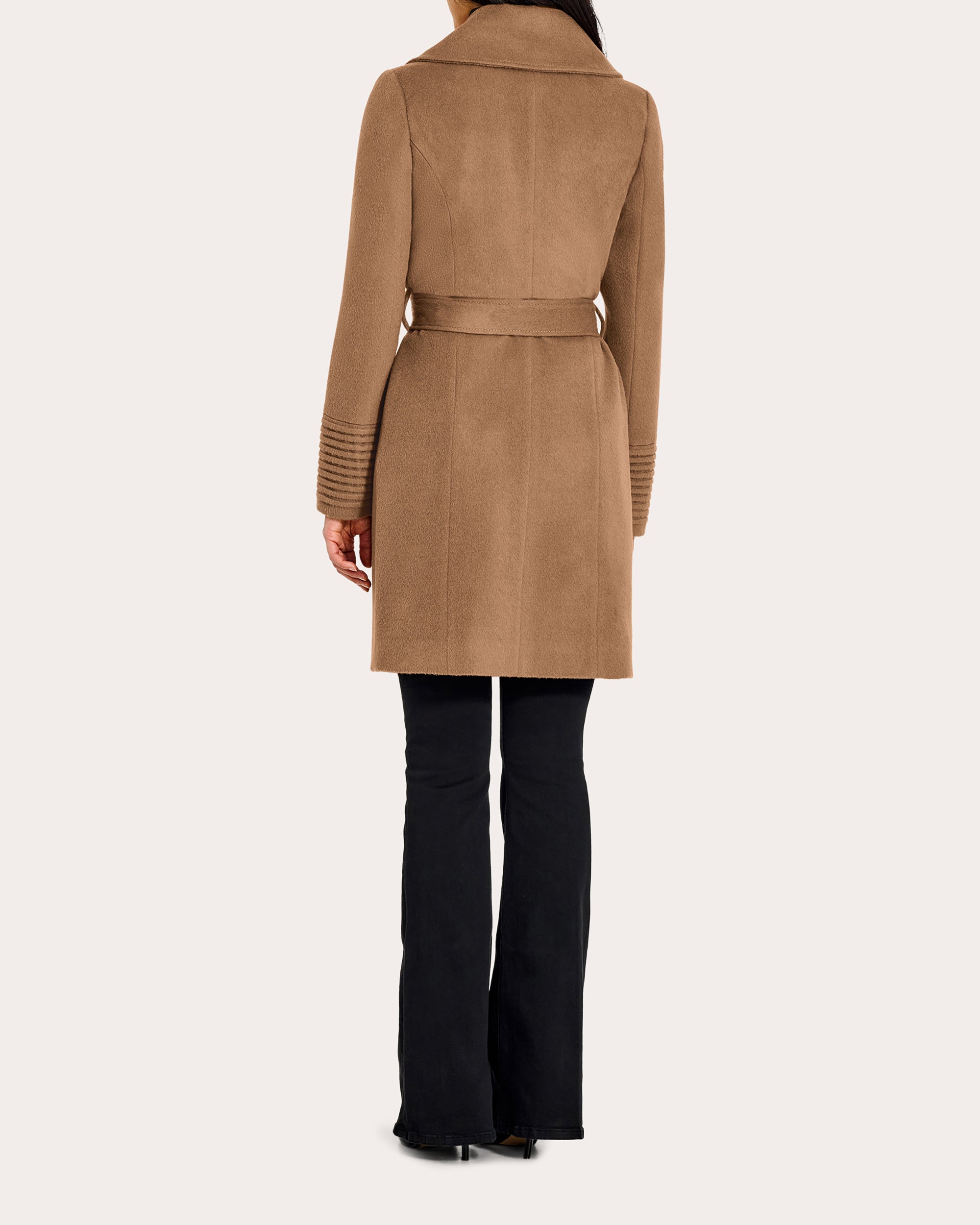 Baby Alpaca Oversized Notch Collar Midi Wrap Coat