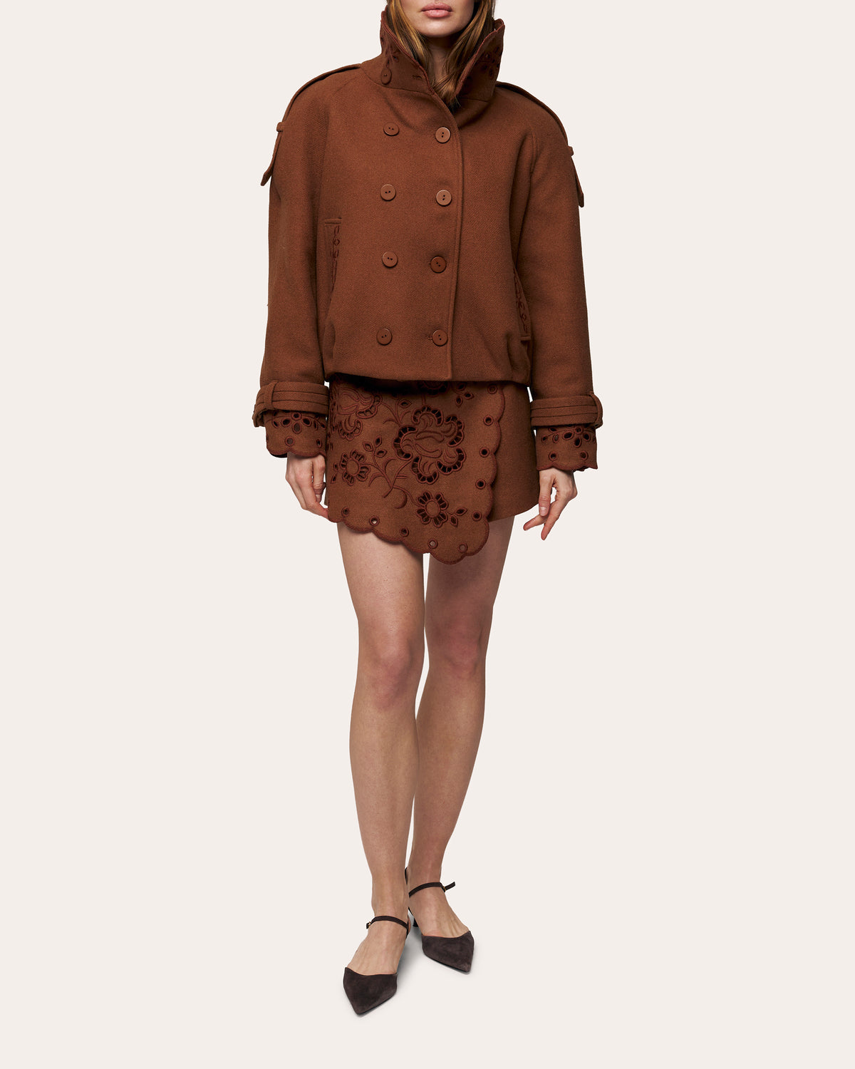 Desert Bloom Embroidered Mini Skort