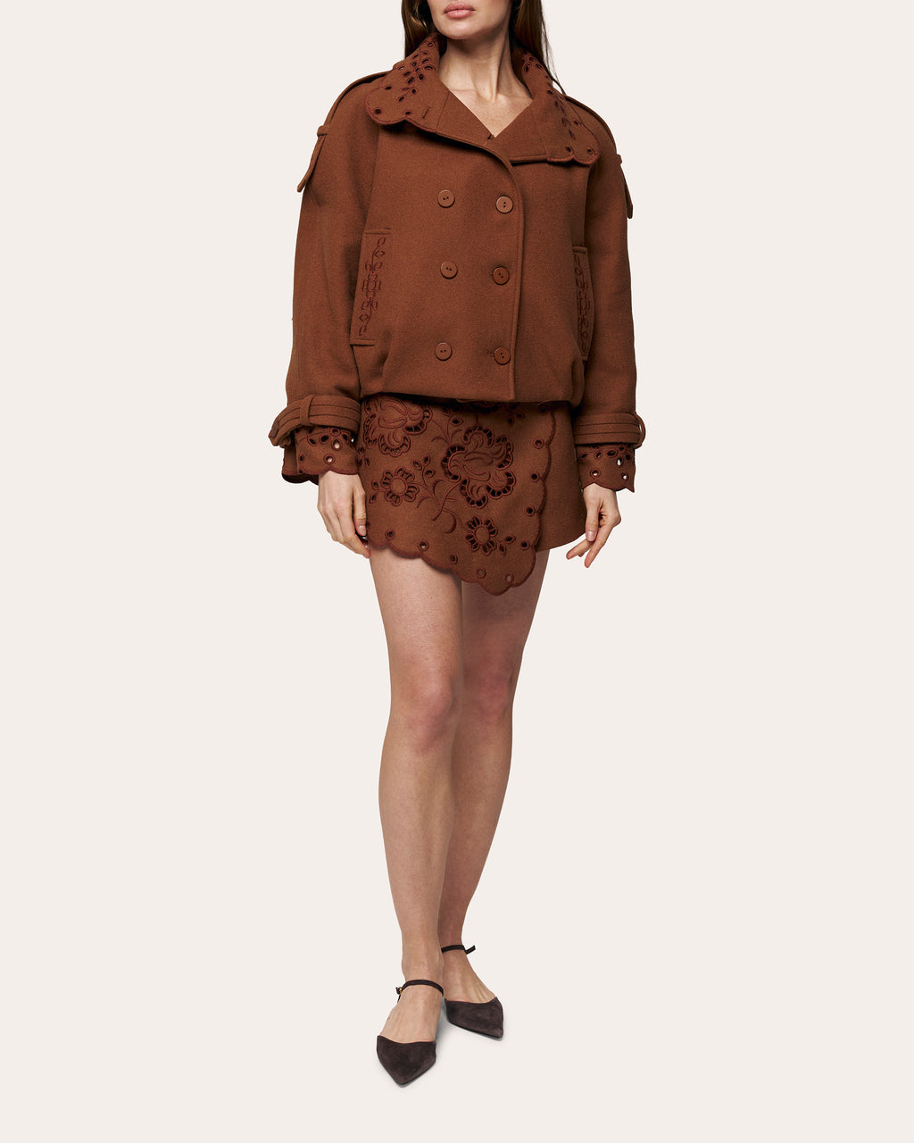 Desert Bloom Embroidered Mini Skort