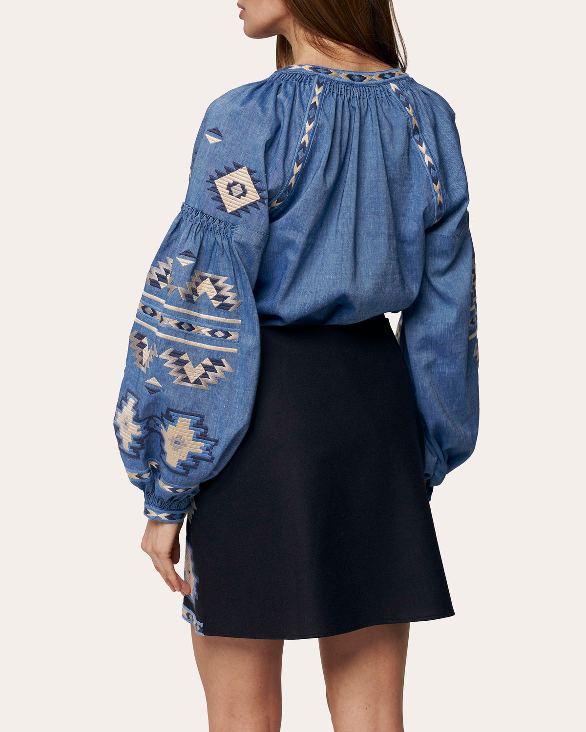 Rombé Geometric Embroidered Mini Skirt