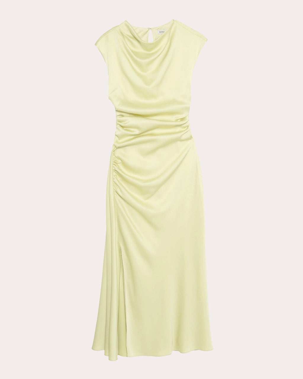 Burke Draped Satin Midi Dress
