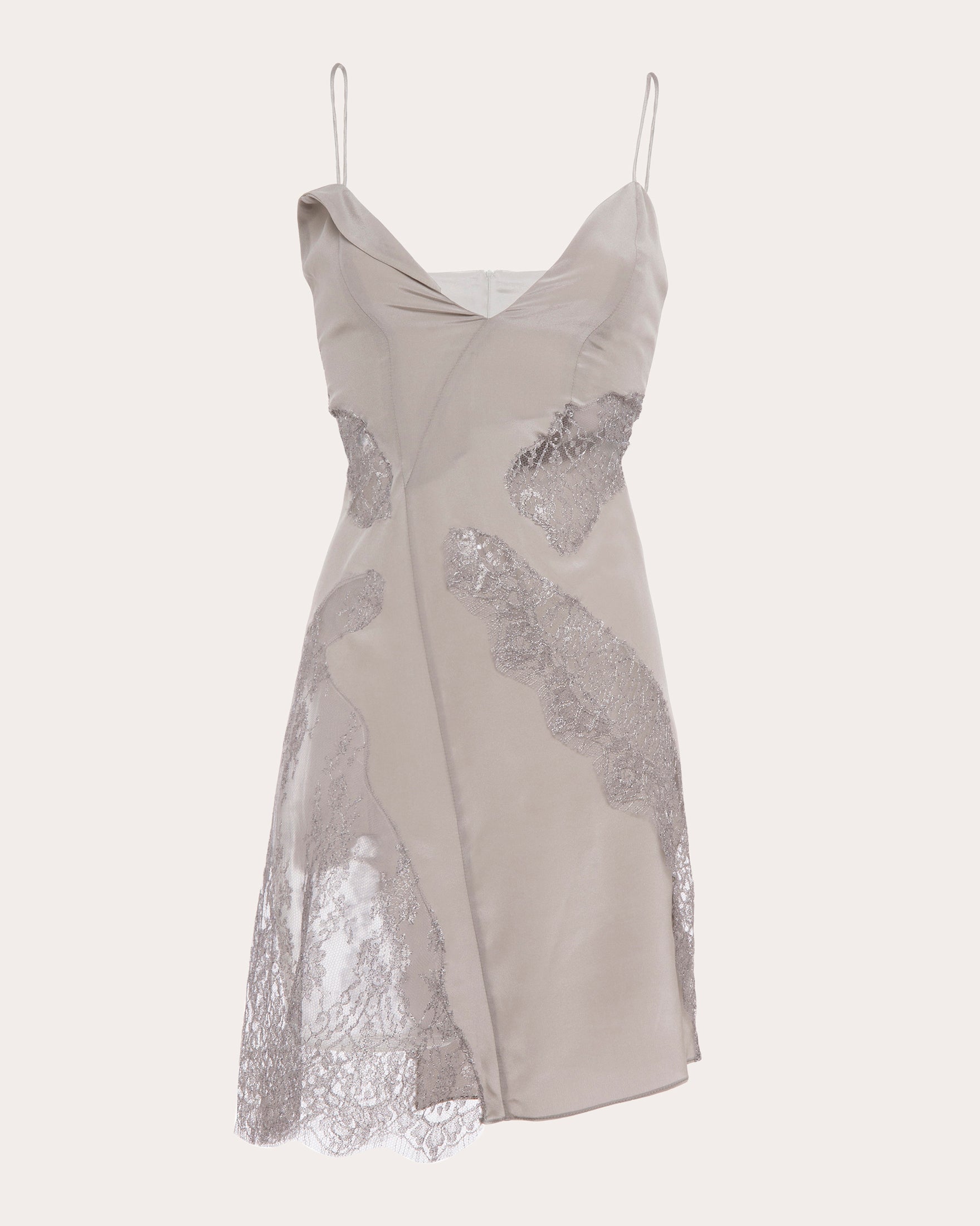 Jasmine Silk Lace Mini Slip Dress