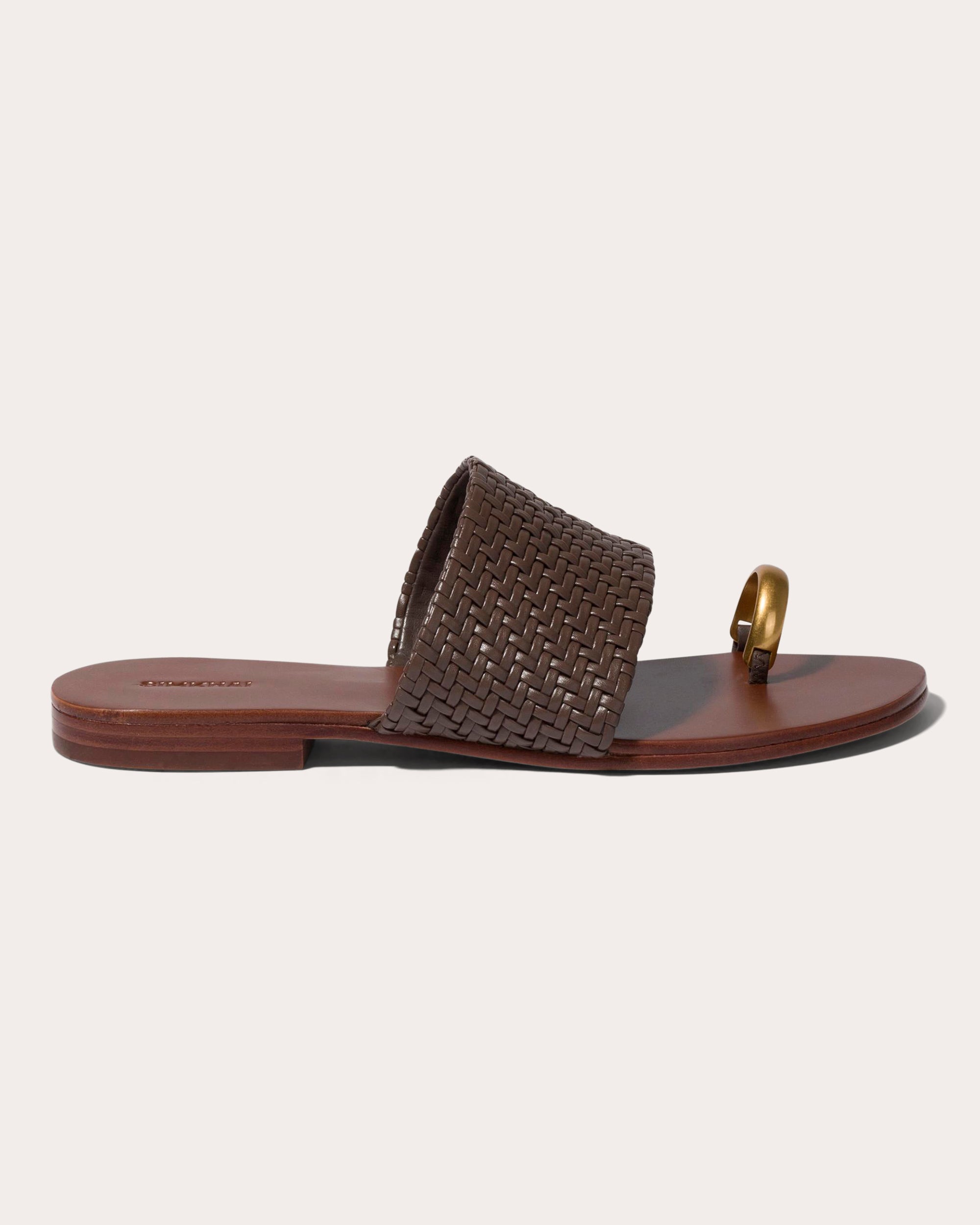 Ariana Woven Faux-Leather Sandal