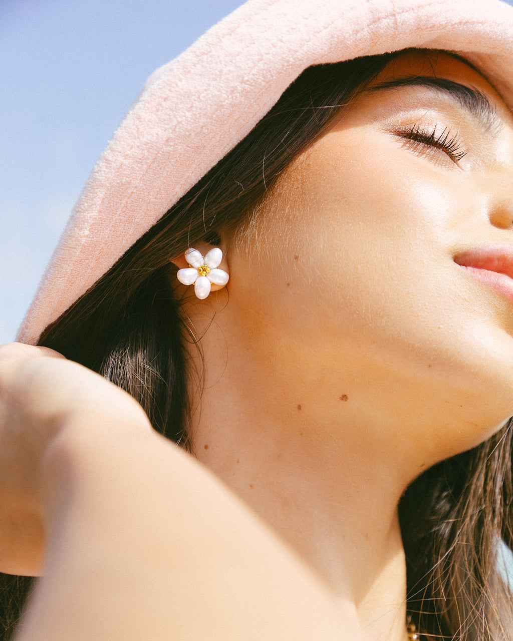 Freshwater Pearl Aloha Stud Earrings