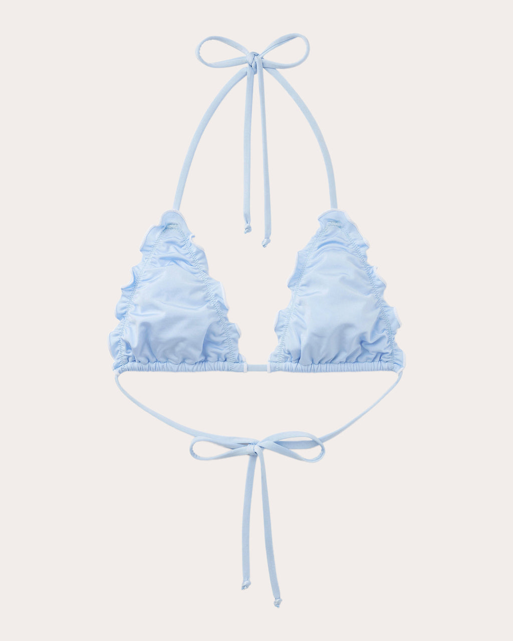 Sea Frilled Triangle Bikini Top