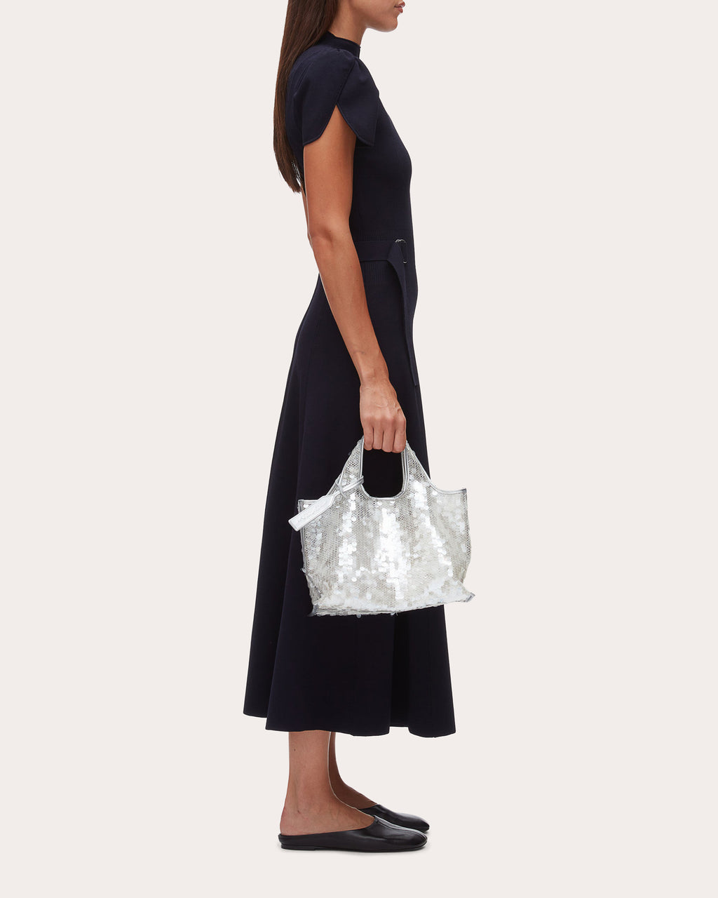 Sequin Mesh Mini Market Tote