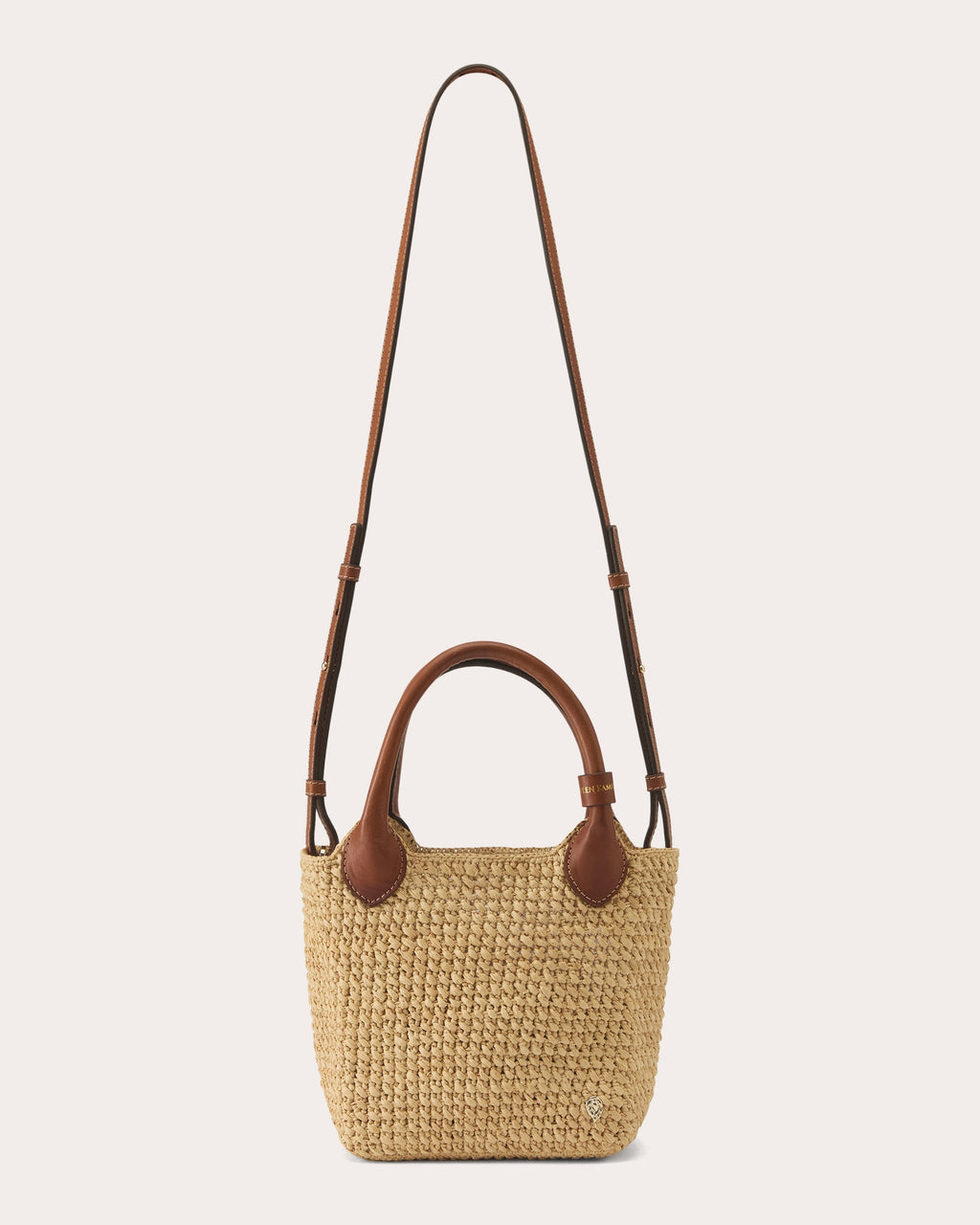 Ampara Crocheted Raffia Mini Tote