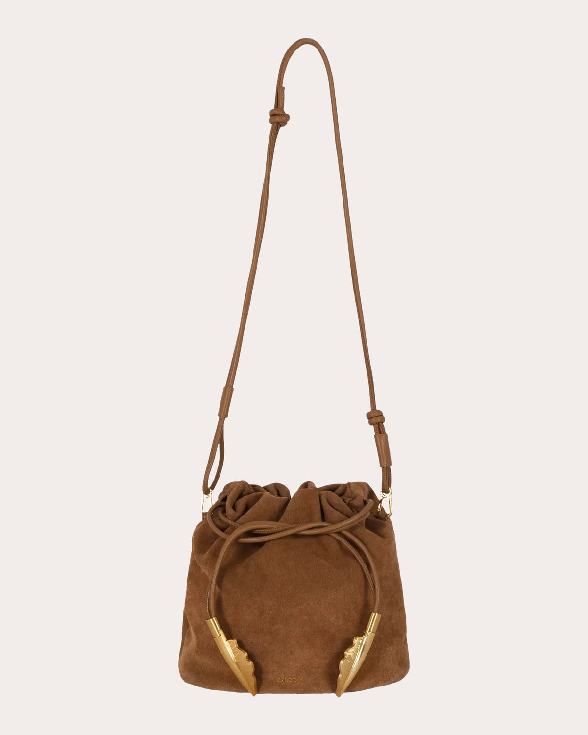 Leaf Suede Pouch Bag
