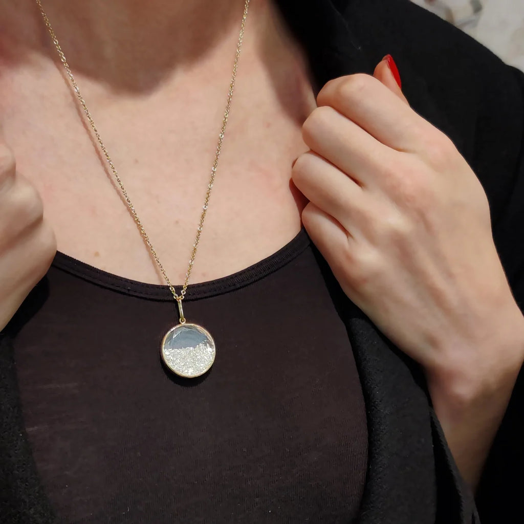 Diamond & 18k Gold Core 20 Shaker Pendant Necklace