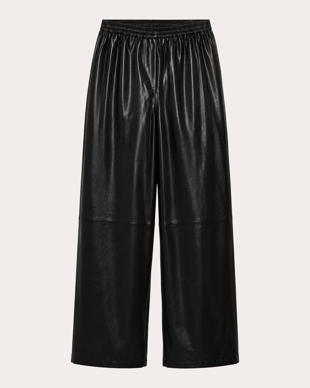 Corrine Leather Straight-Leg Pants