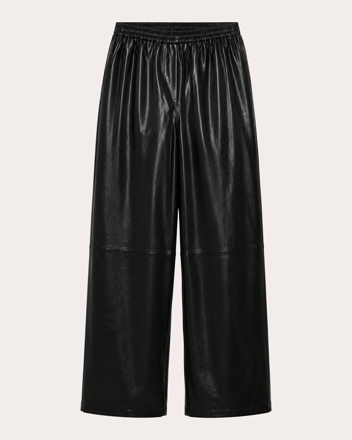 Corrine Leather Straight-Leg Pants