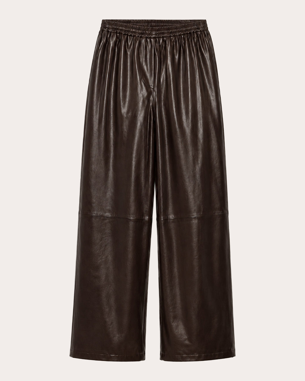 Corrine Leather Straight-Leg Pants