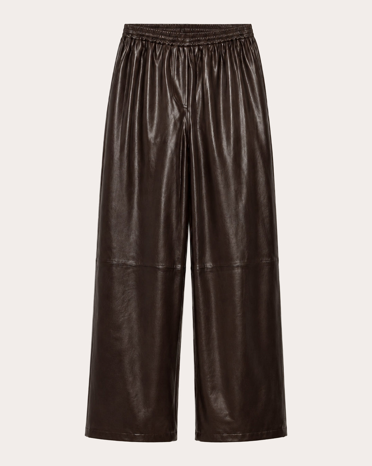 Corrine Leather Straight-Leg Pants