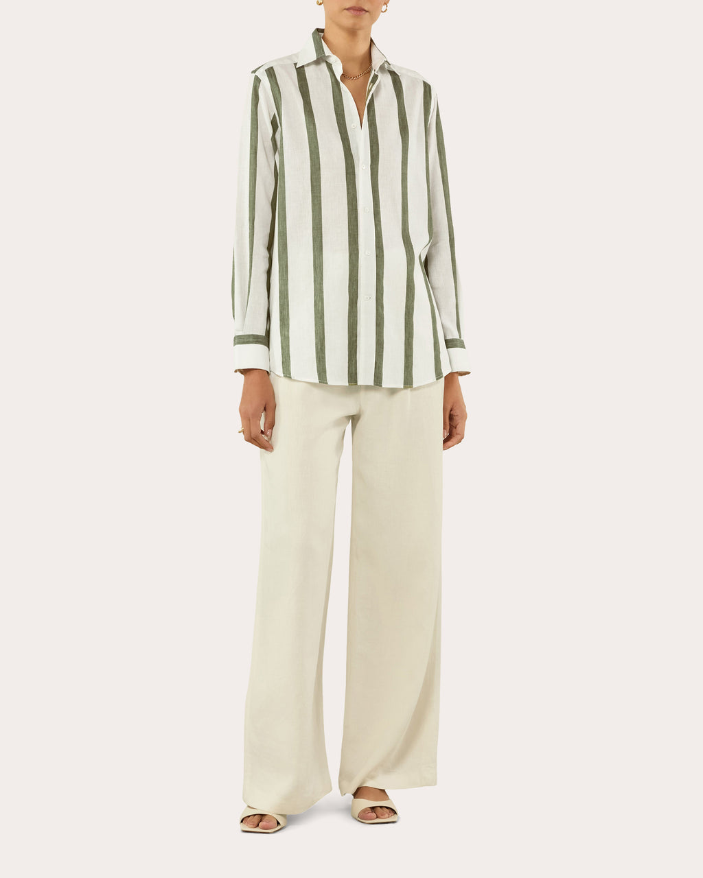 The Boyfriend Stripe Linen Cotton Shirt
