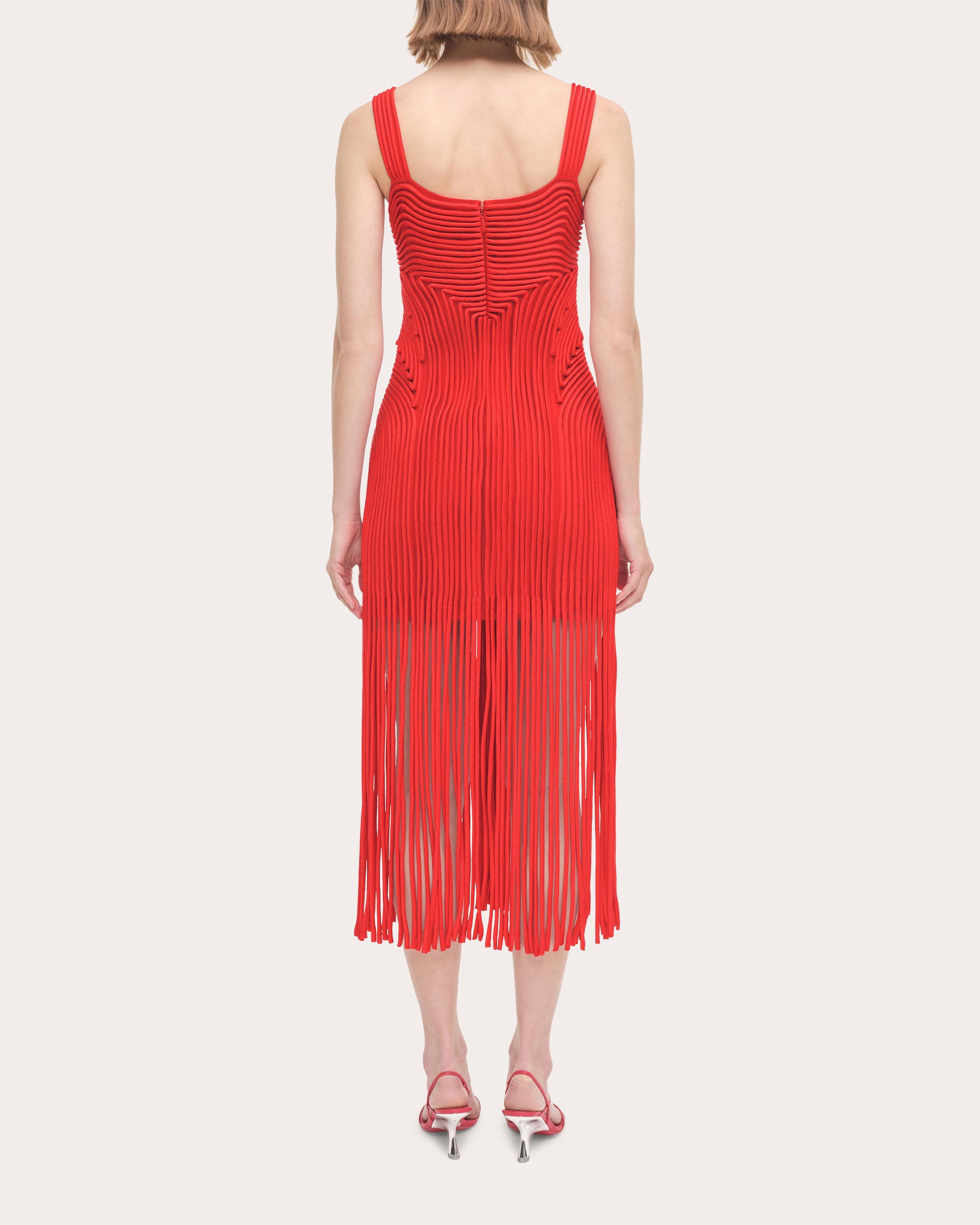 Darby Embroidered Fringe Midi Dress