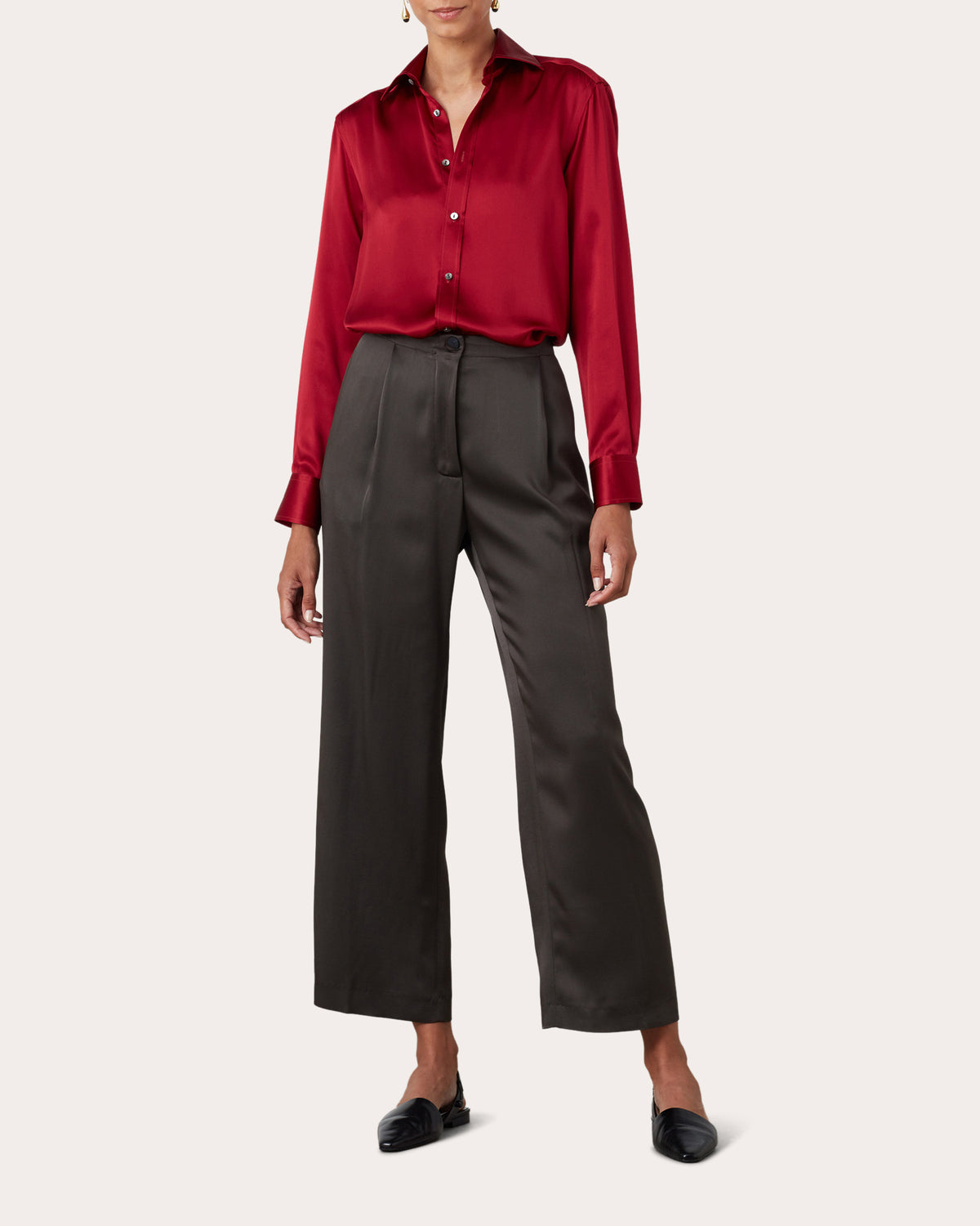 The Boyfriend Silk Satin Shirt