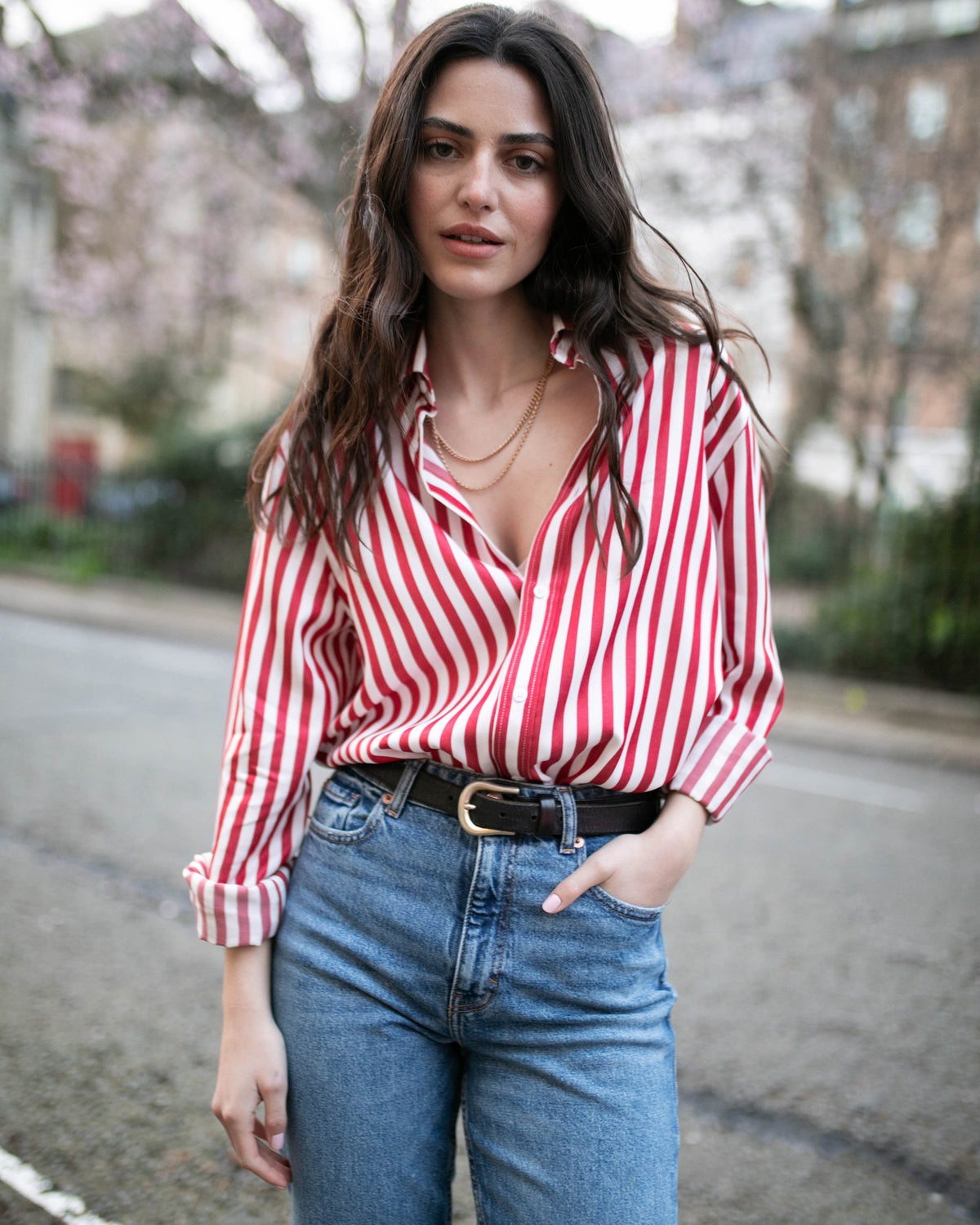 The Boyfriend Stripe Tencel™ Shirt