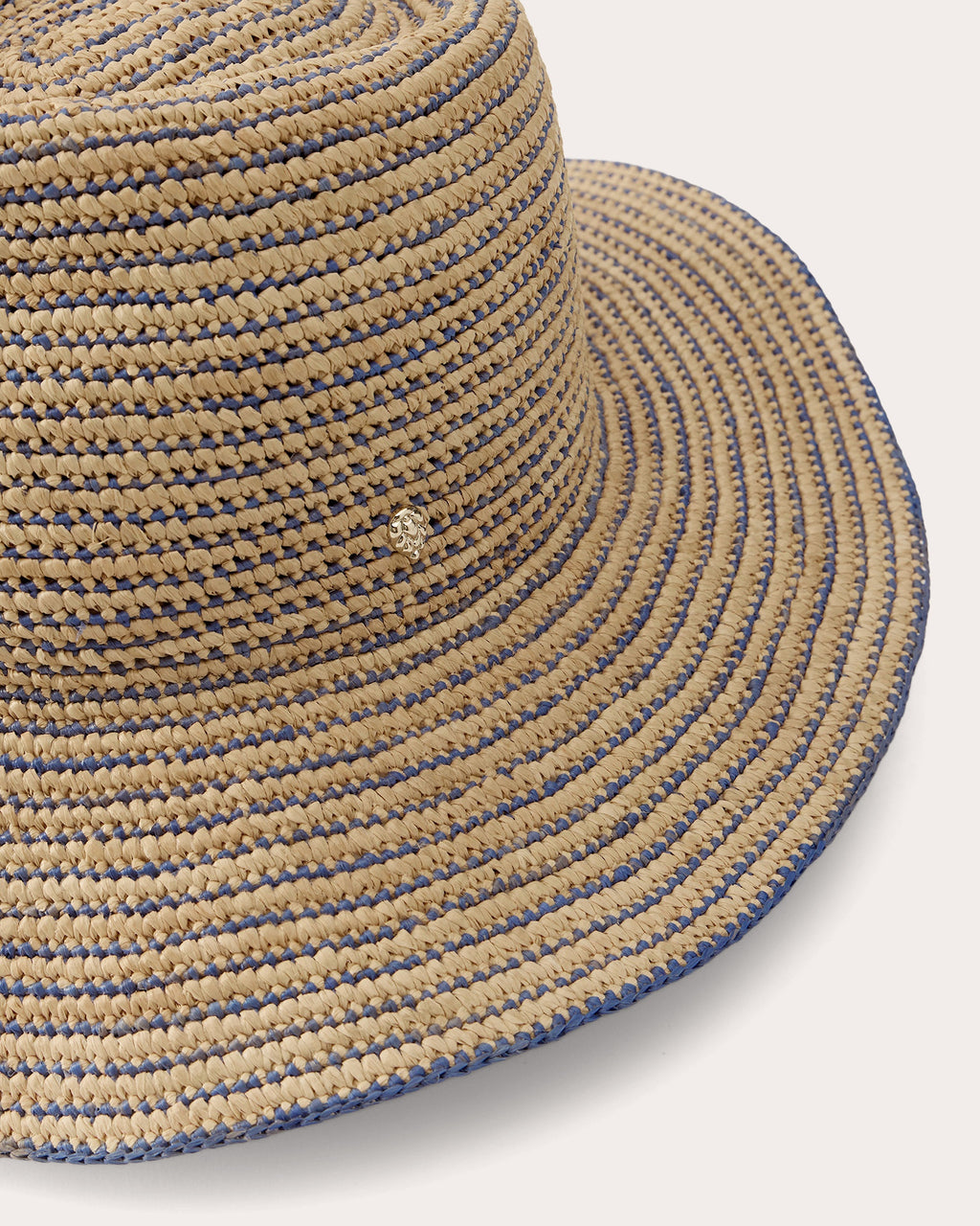 Steevie Stripe Crocheted Raffia Fedora