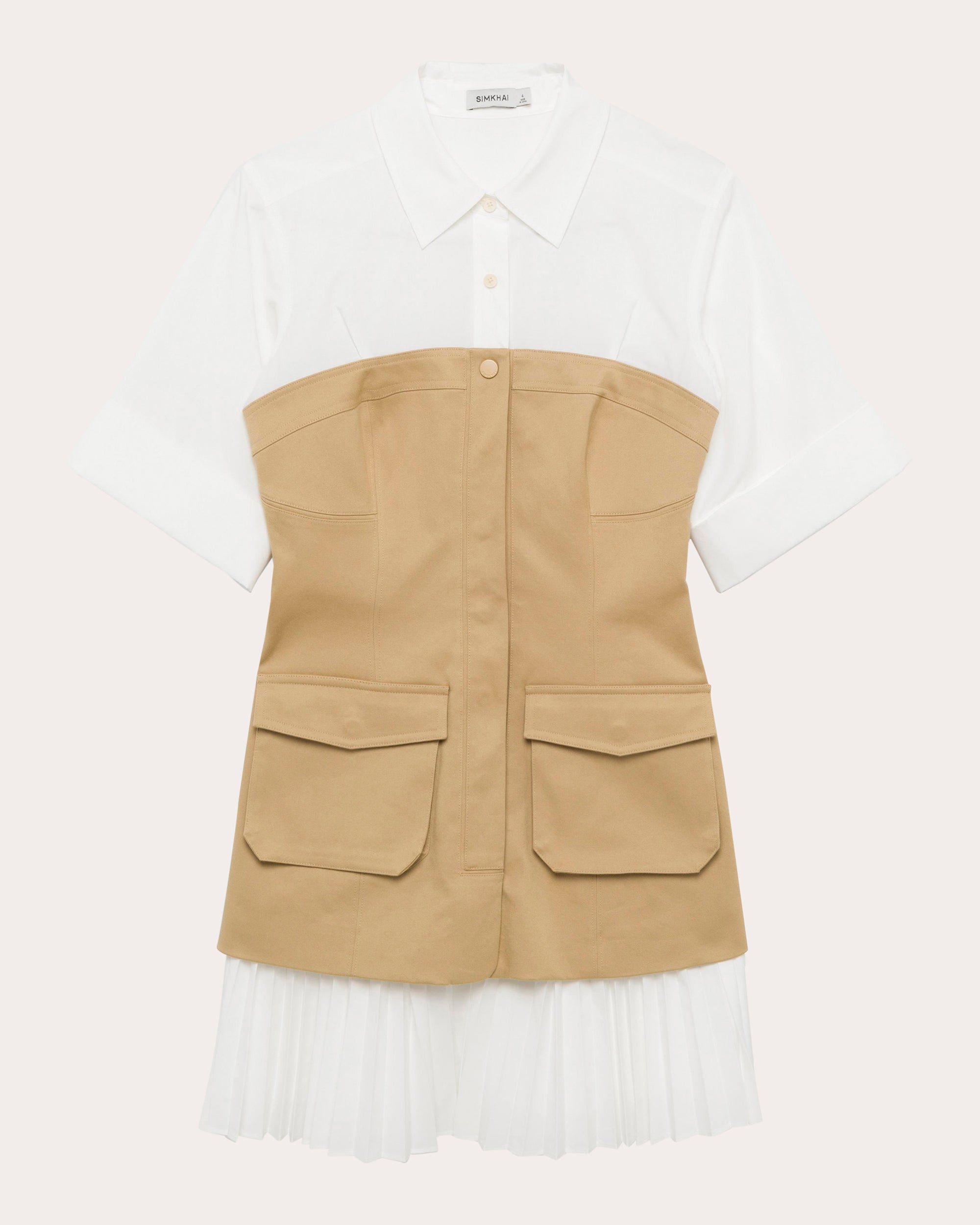 Crosby Layered Cargo Combo Cotton Shirt Dress