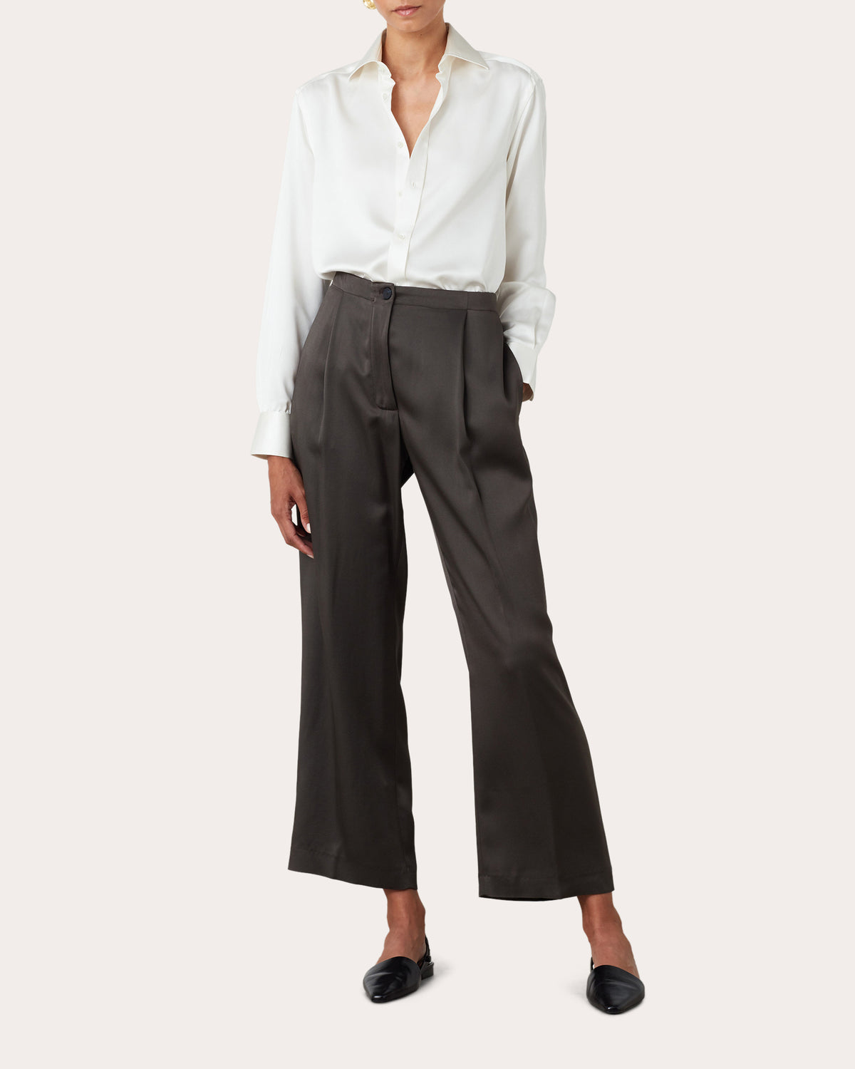 The Boyfriend Silk Satin Shirt