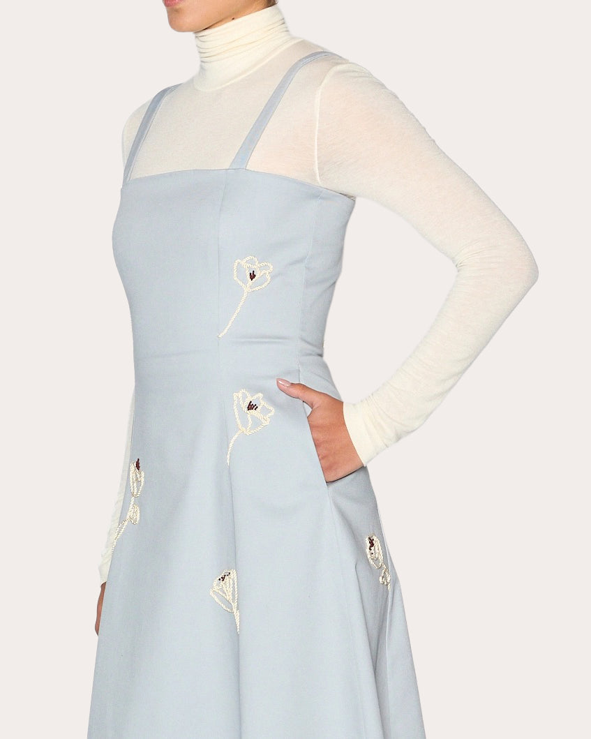 Reflection Embroidered Floral A-Line Dress