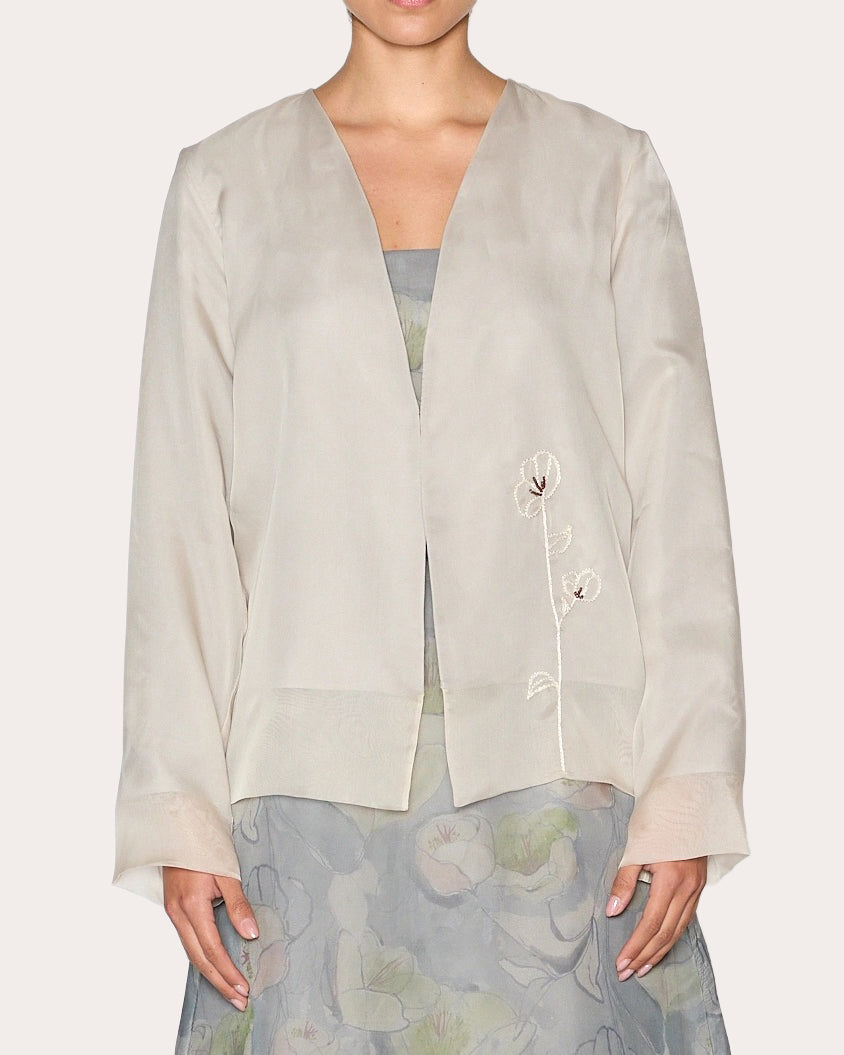 Strength Embroidered Silk Organza Jacket