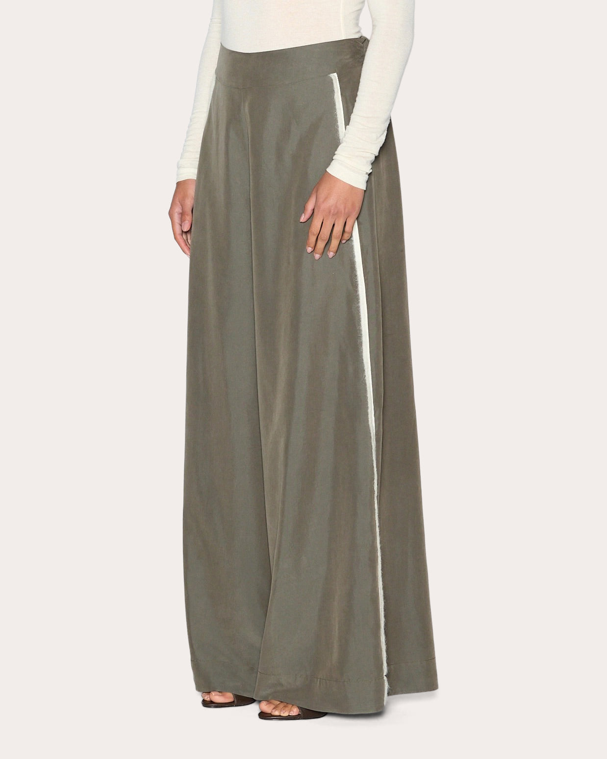 Radiance Grosgrain Wide-Leg Pants