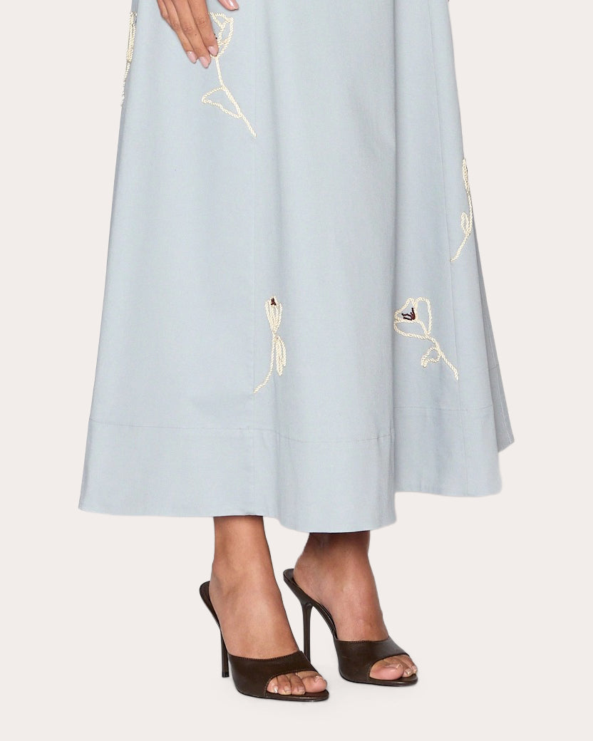 Reflection Embroidered Floral A-Line Dress