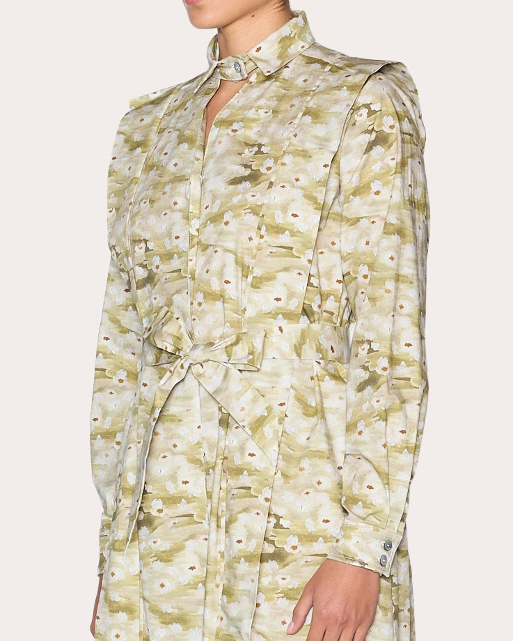Compassion Floral Cutout Shirt Dress