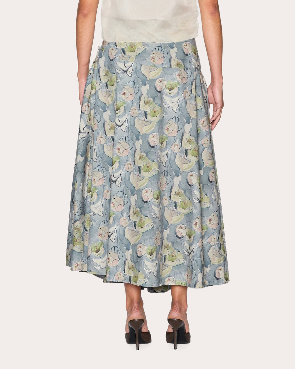 Heritage Floral Smocked Midi Skirt