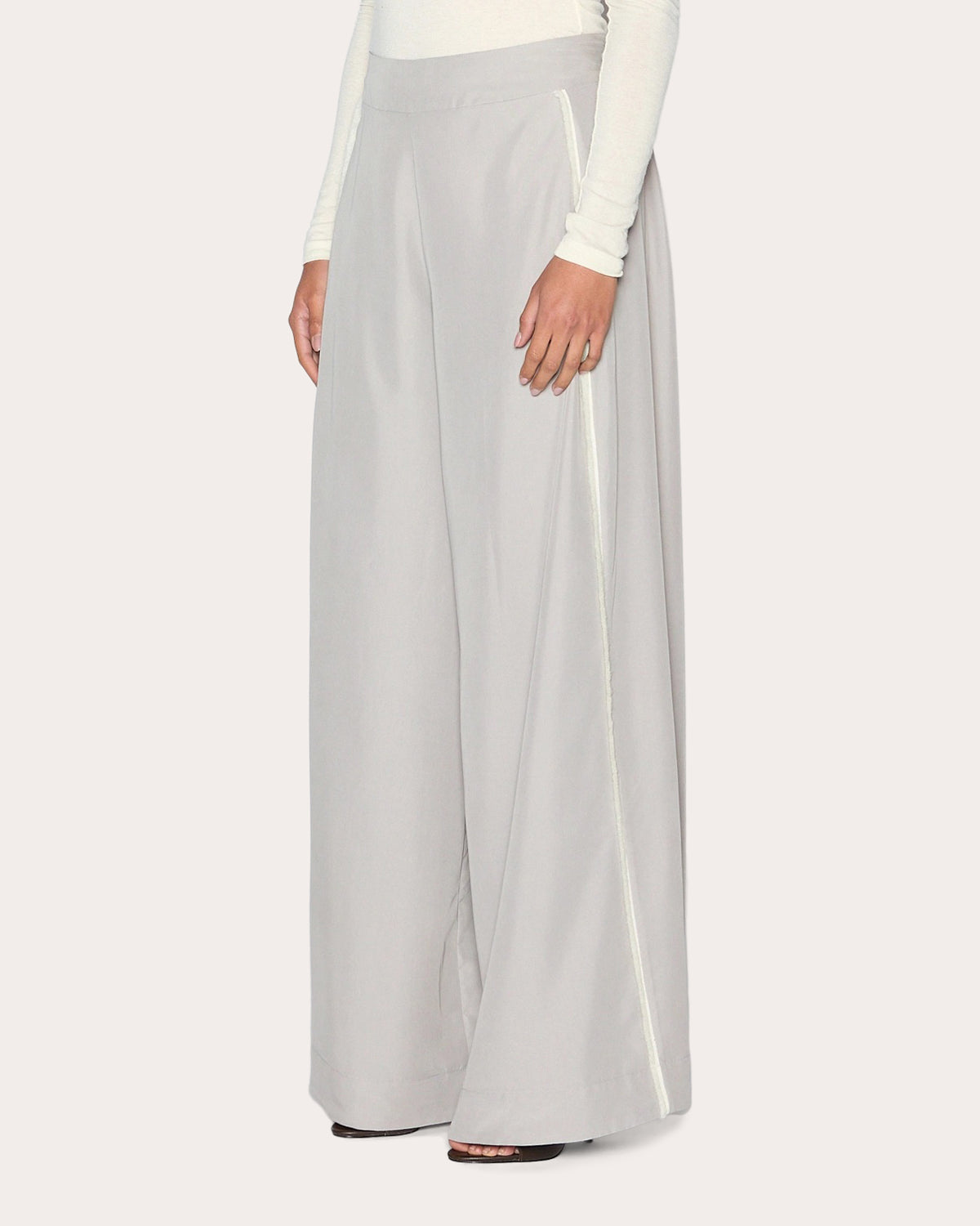 Radiance Grosgrain Wide-Leg Pants