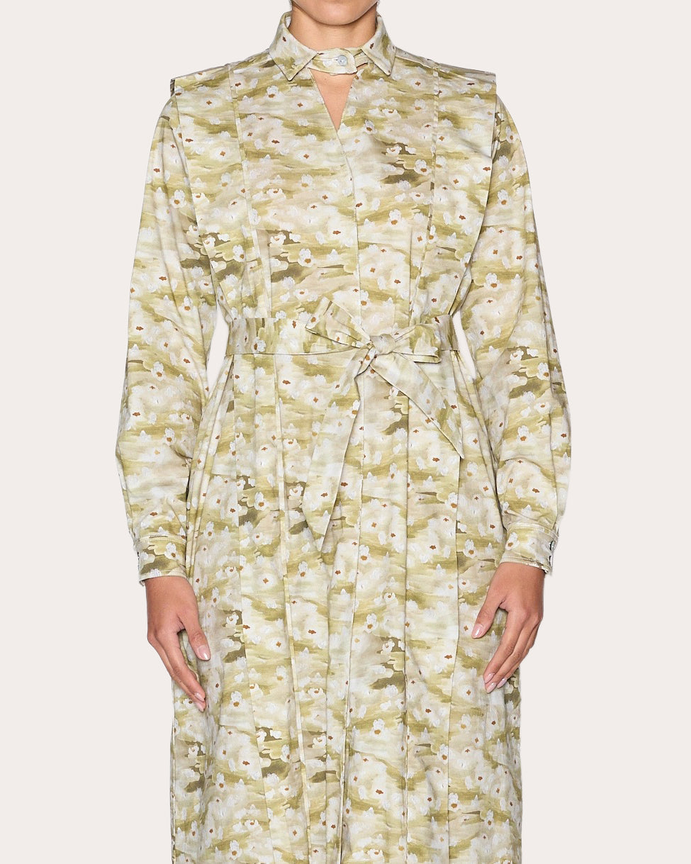 Compassion Floral Cutout Shirt Dress