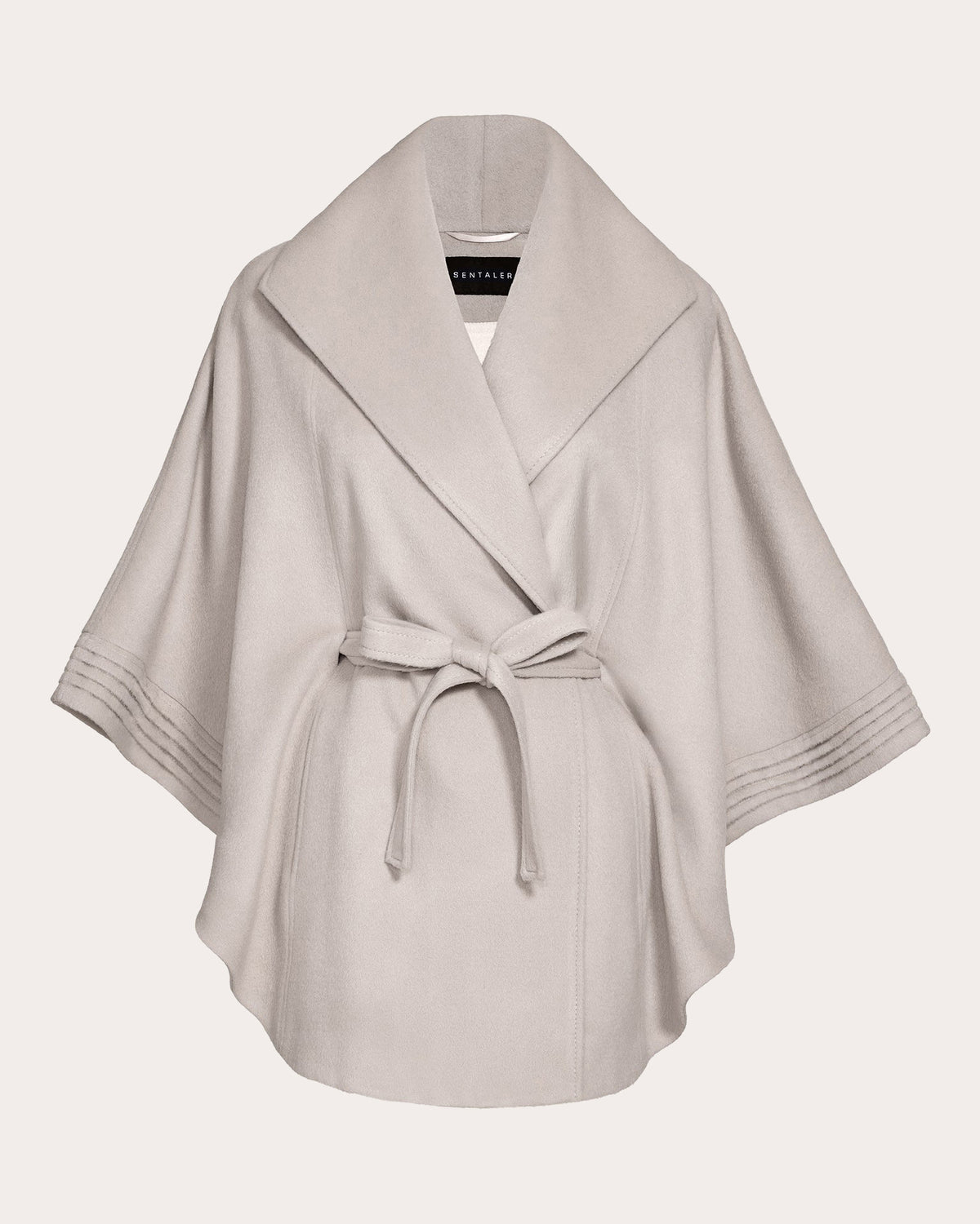 Baby Alpaca Belted Shawl Collar Cape