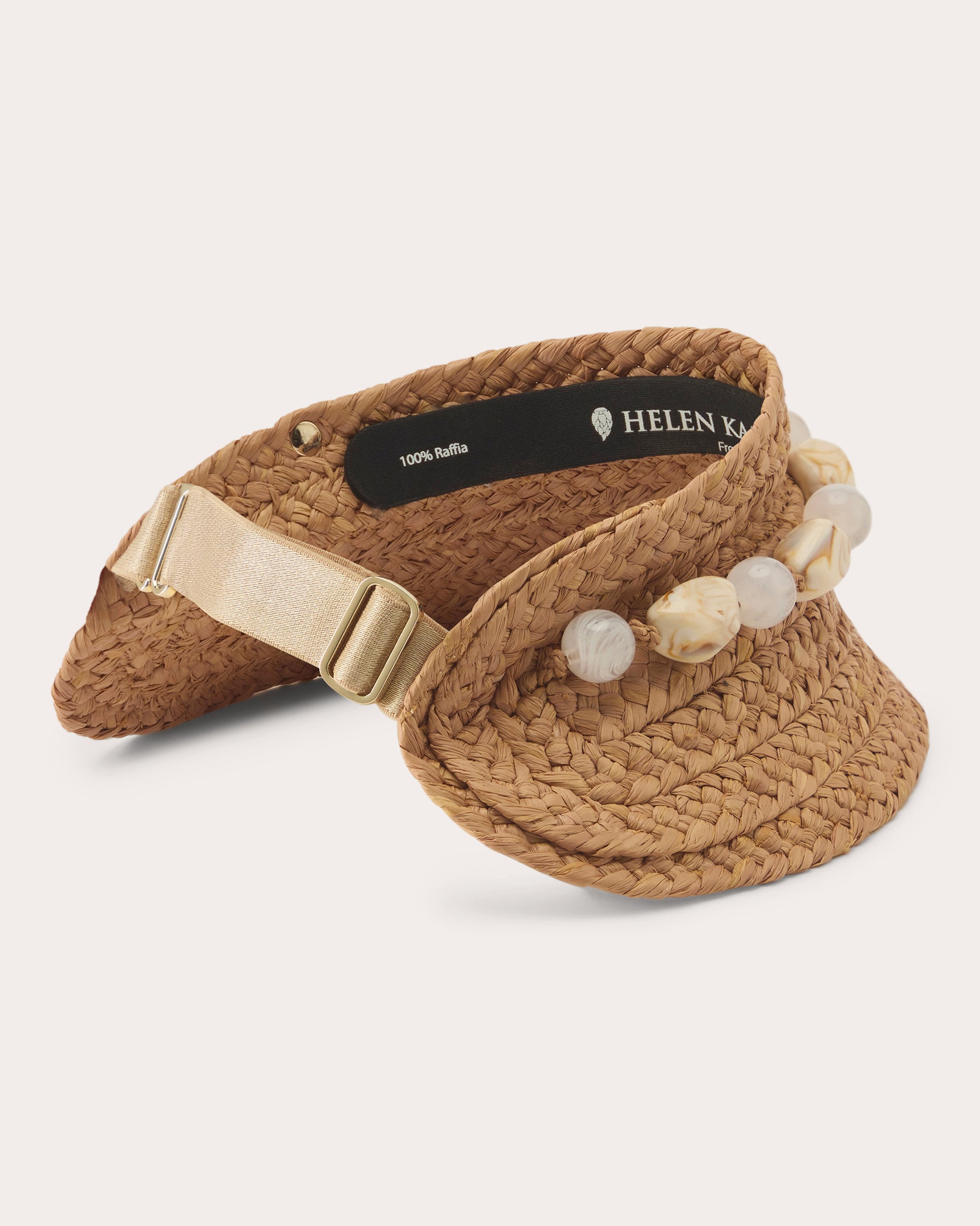 Nyla Braided Raffia Pebble Visor