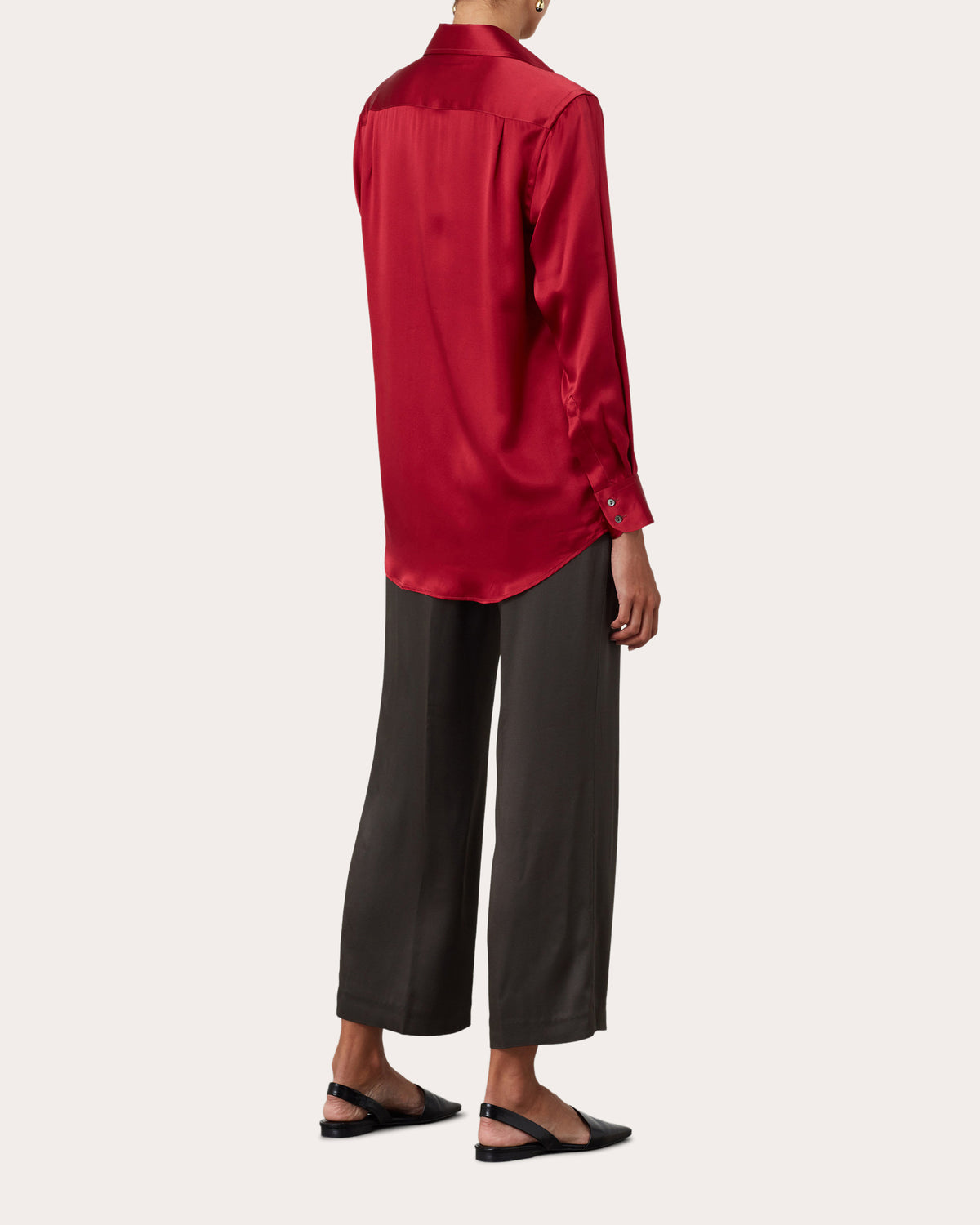 The Boyfriend Silk Satin Shirt