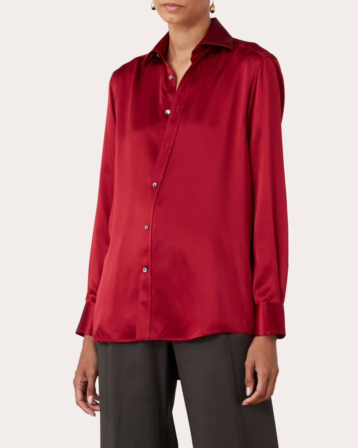 The Boyfriend Silk Satin Shirt