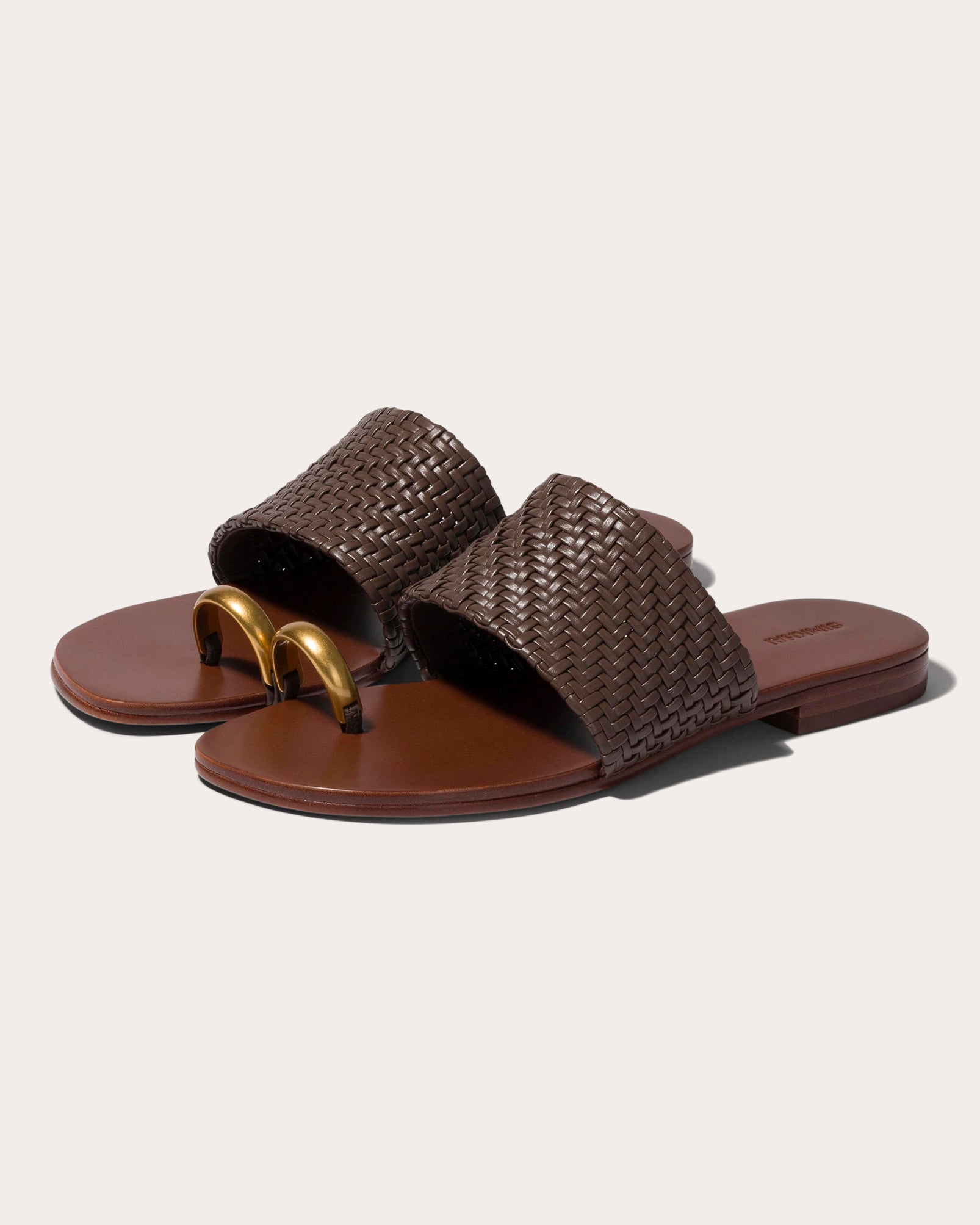 Ariana Woven Faux-Leather Sandal