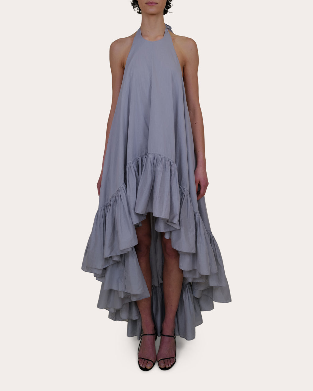 Hannah Cotton Voile Ruffle High-Low Dress