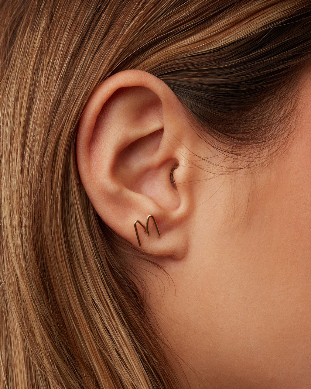Capital Initial Stud Earring