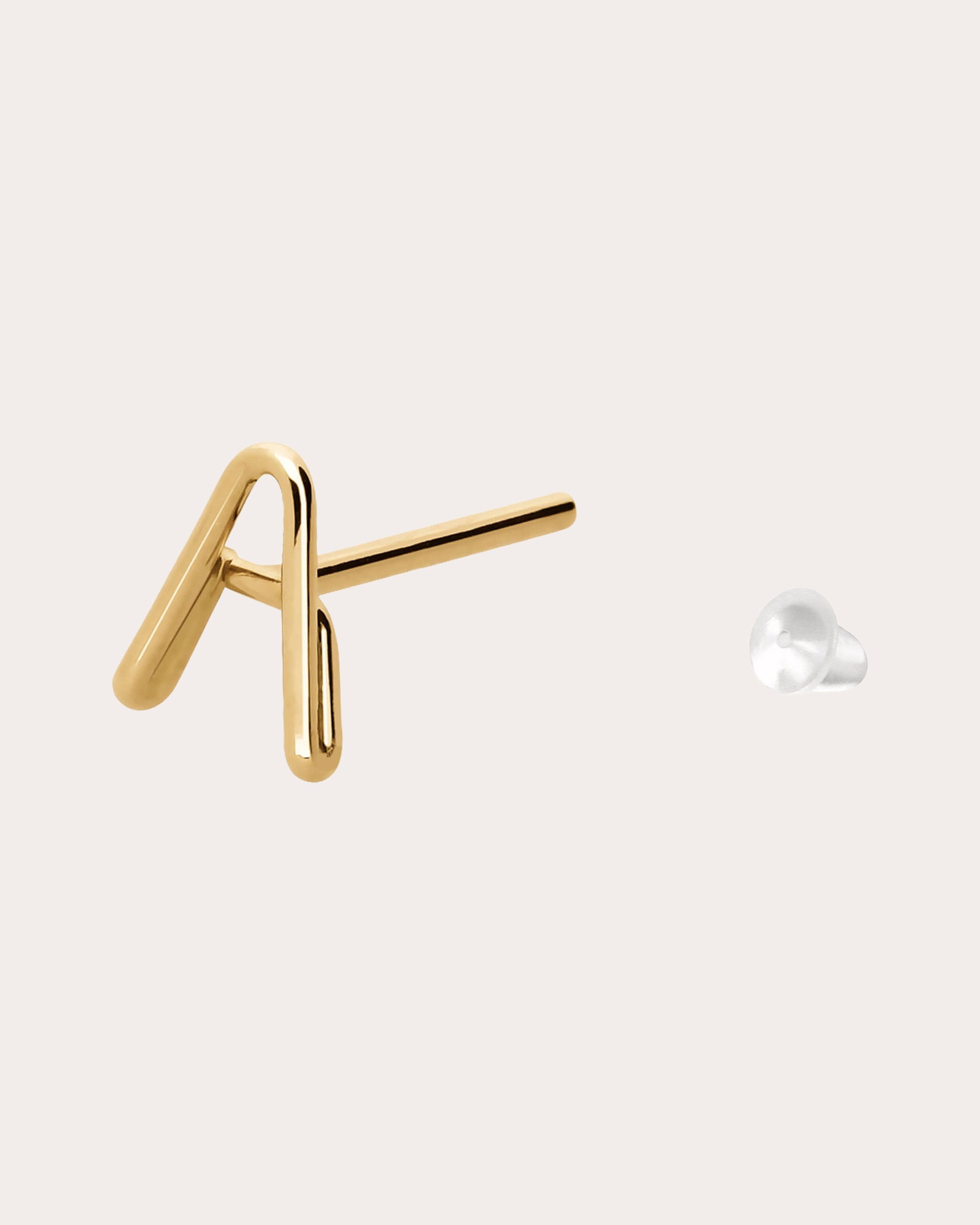 Capital Initial Stud Earring