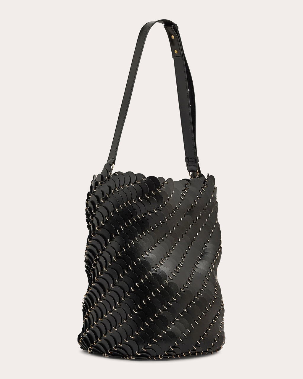 Large Paco Embellished Leather Bucket Bag