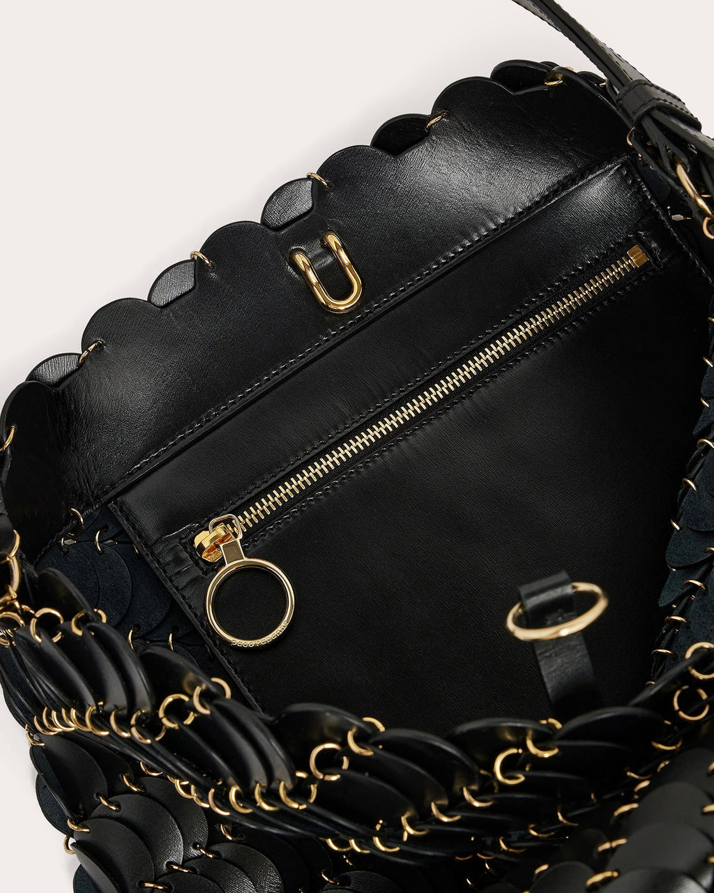 Large Paco Embellished Leather Bucket Bag