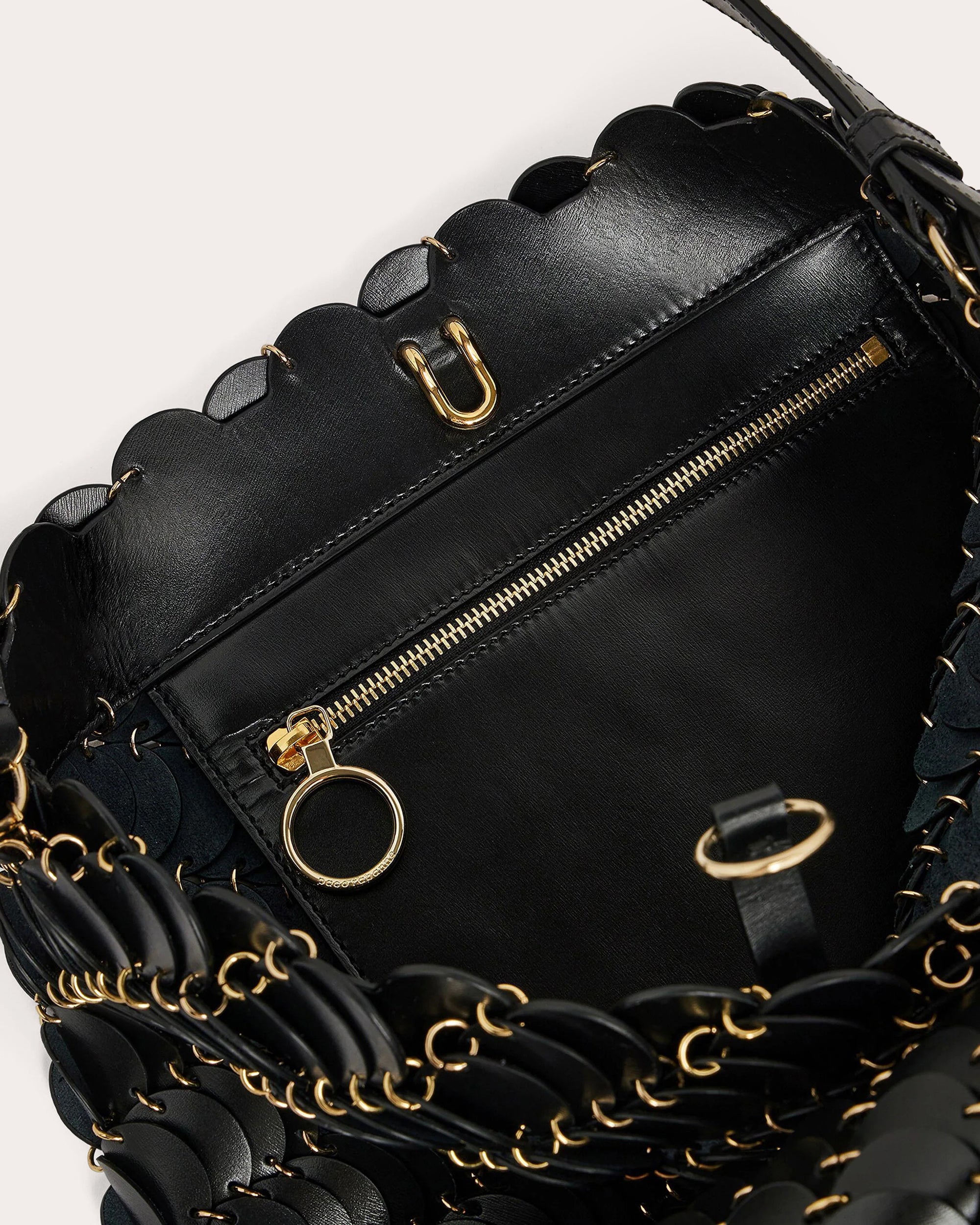 Large Paco Embellished Leather Bucket Bag