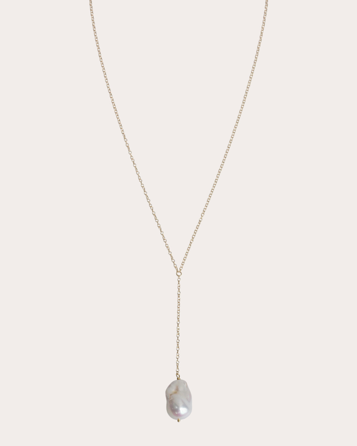 Baroque Pearl Y-Lariat Necklace