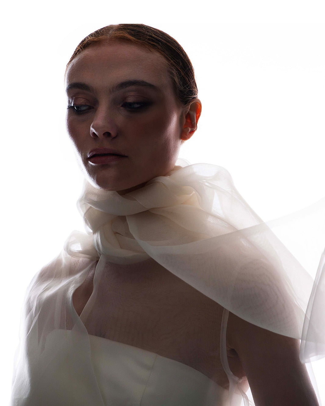 Fatima Sheer Organza Wrap Shirt