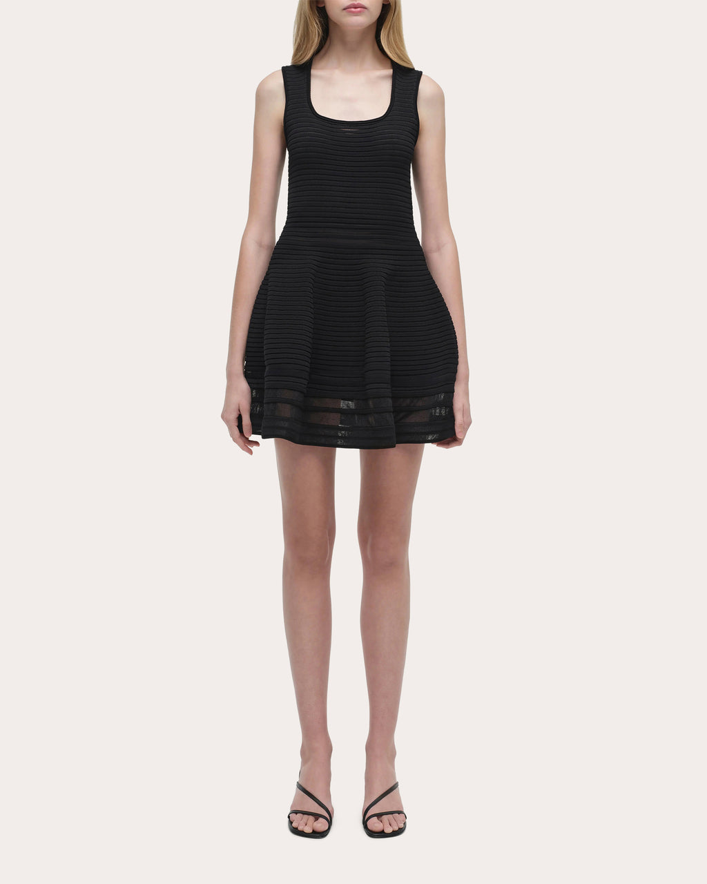 Lottie Ribbed Illusion Knit Mini Dress