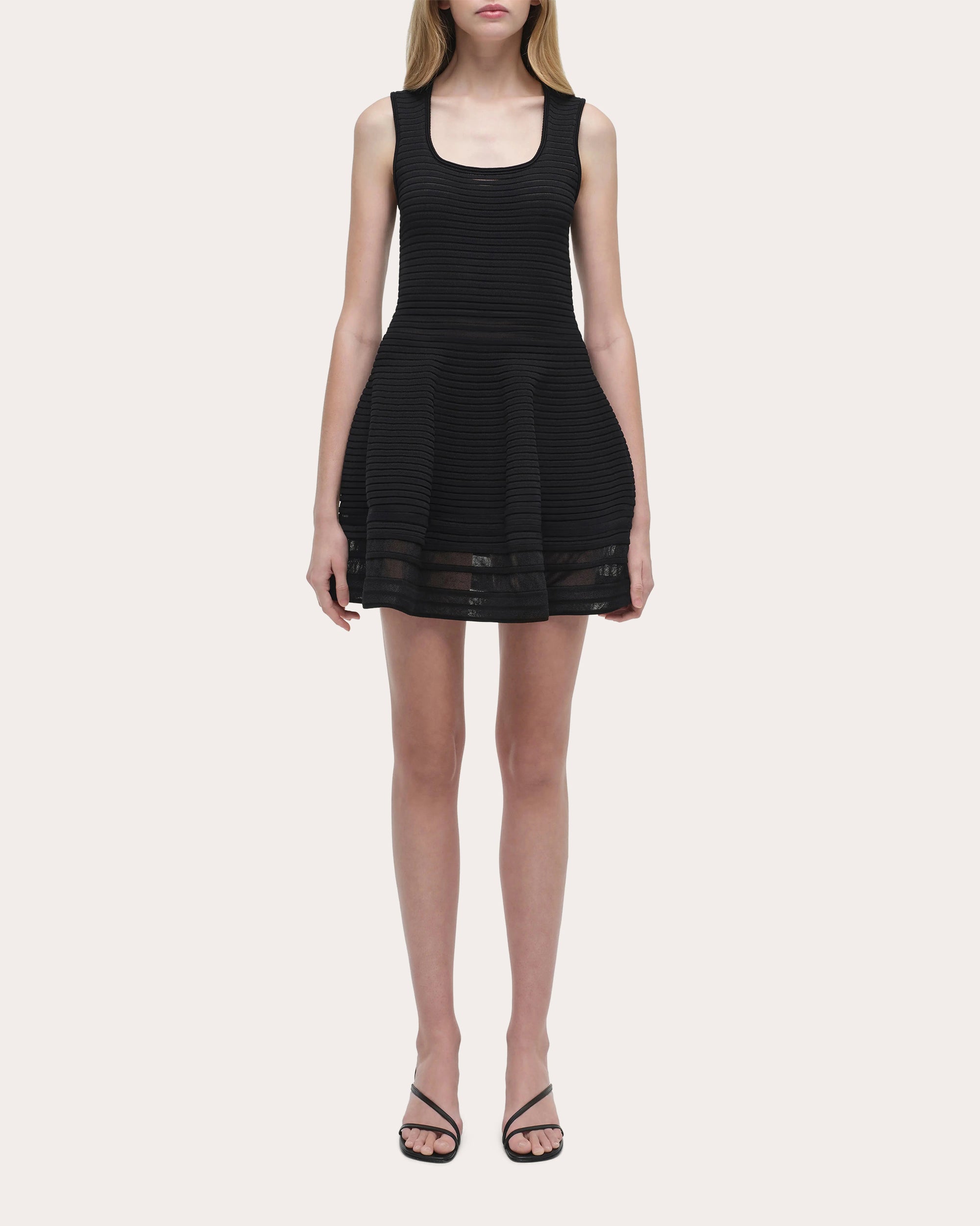 Lottie Ribbed Illusion Knit Mini Dress