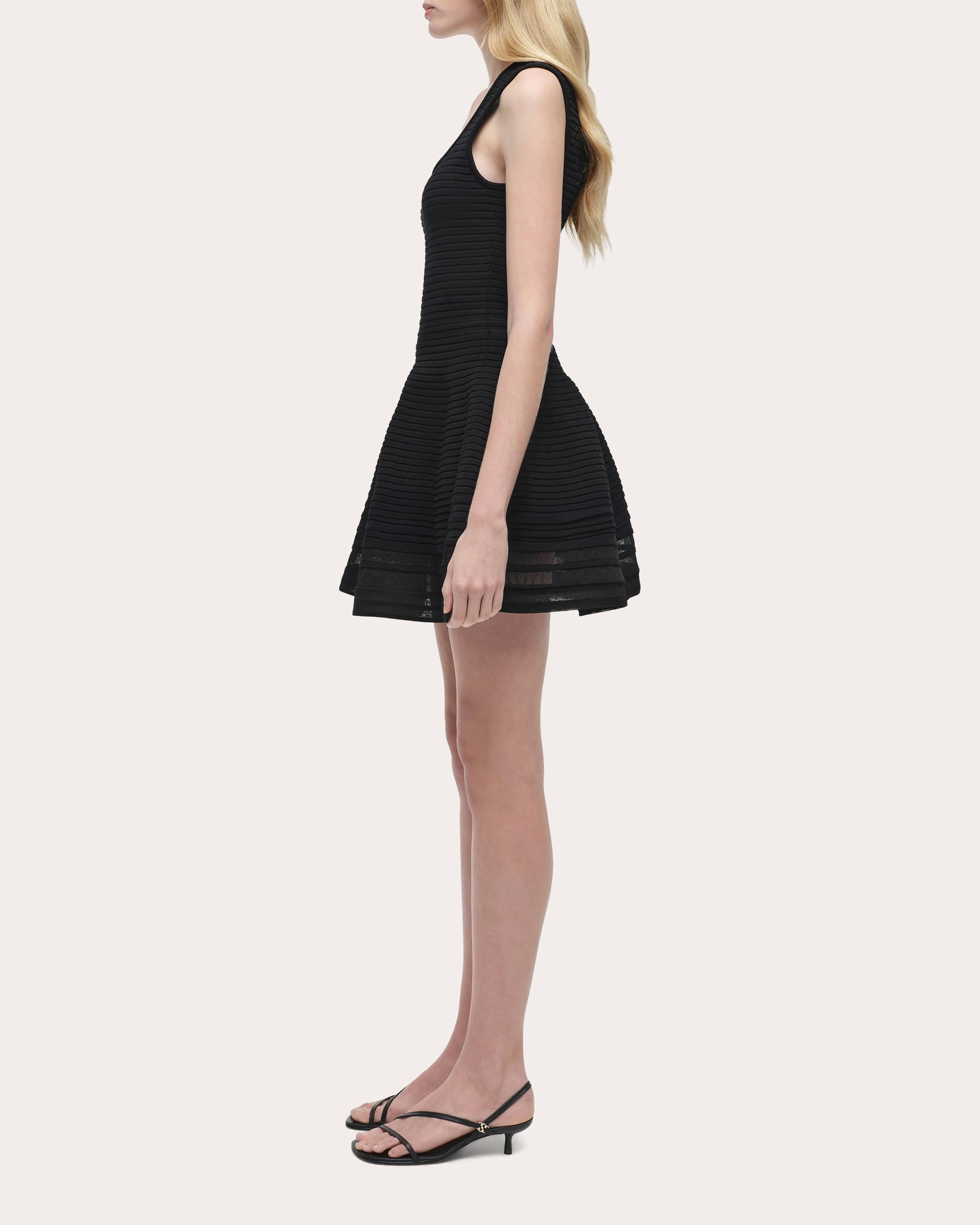 Lottie Ribbed Illusion Knit Mini Dress