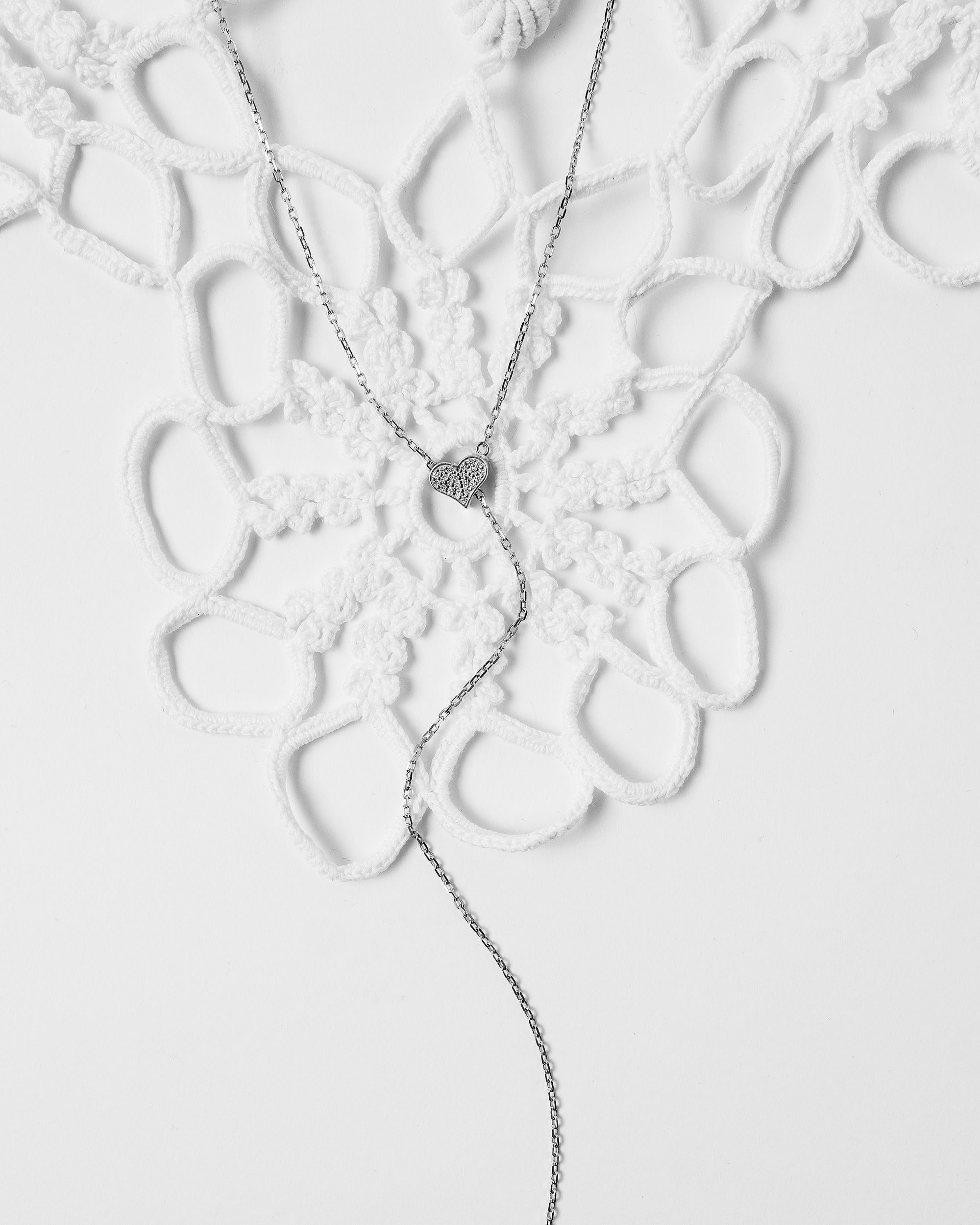 Diamond Heart Transformer Necklace